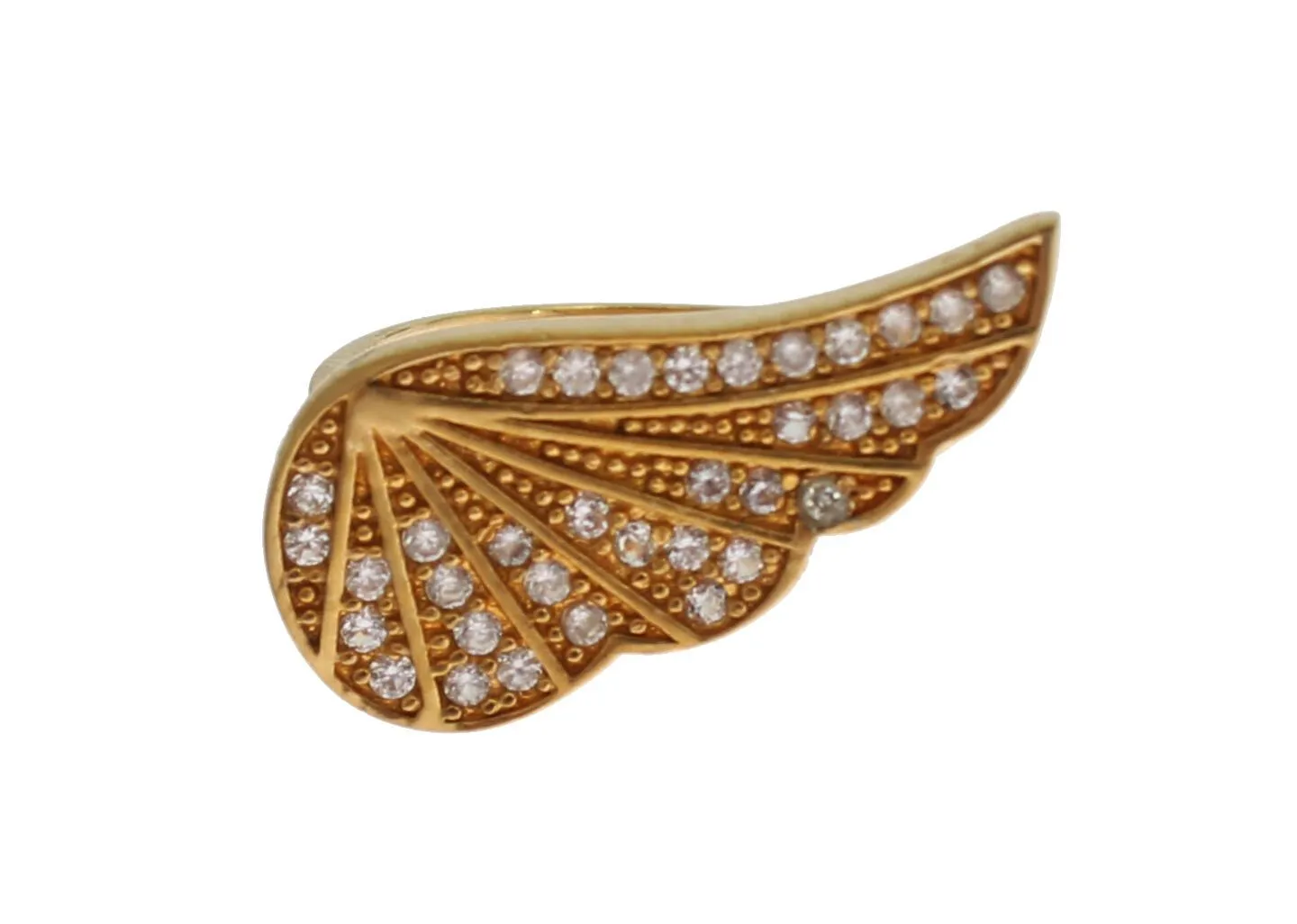 Nialaya Women's Glamorous Gold Plated Crystal Ring