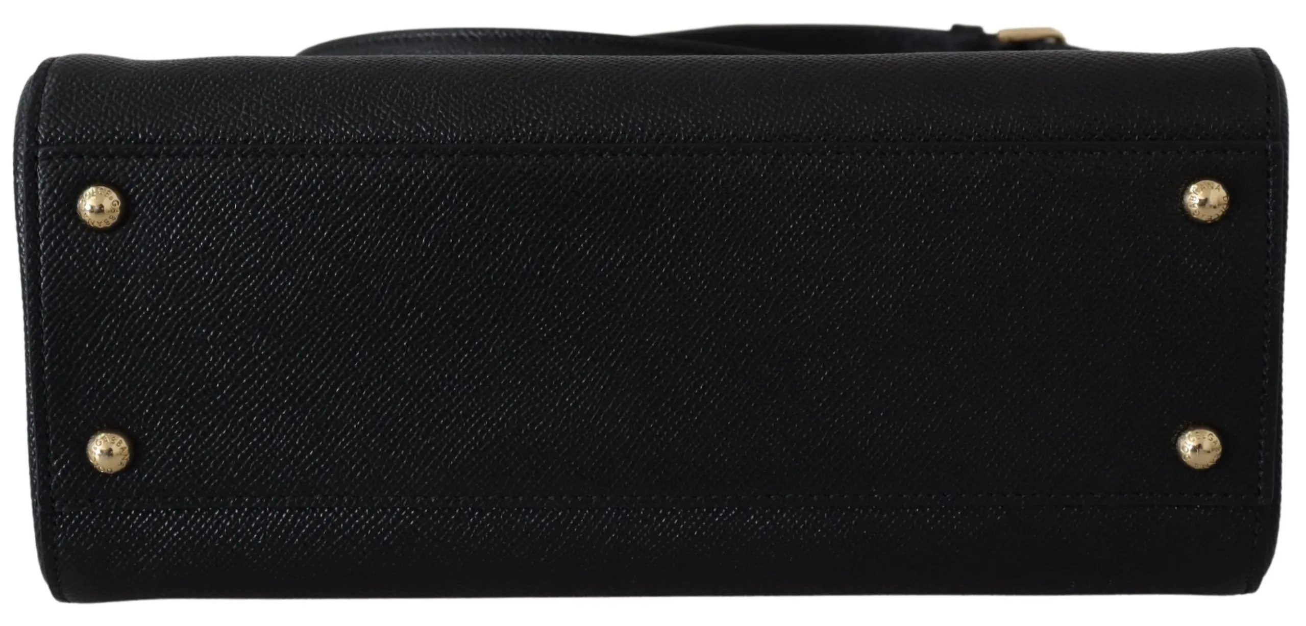 Dolce & Gabbana Women's Chic Black Leather Sicily Handbag with Angel Detail