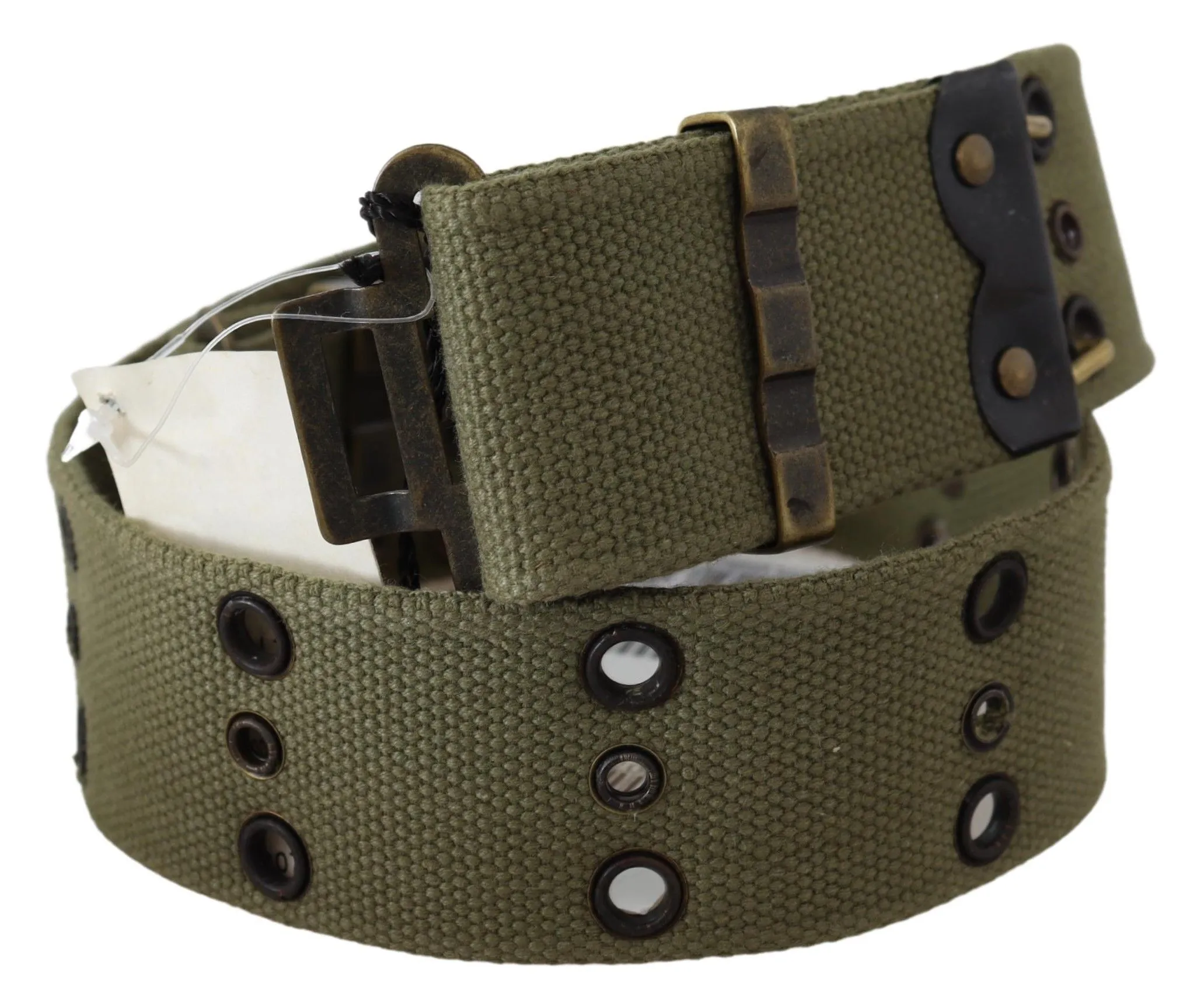 Ermanno Scervino Women's Chic Army Green Cotton Waist Belt