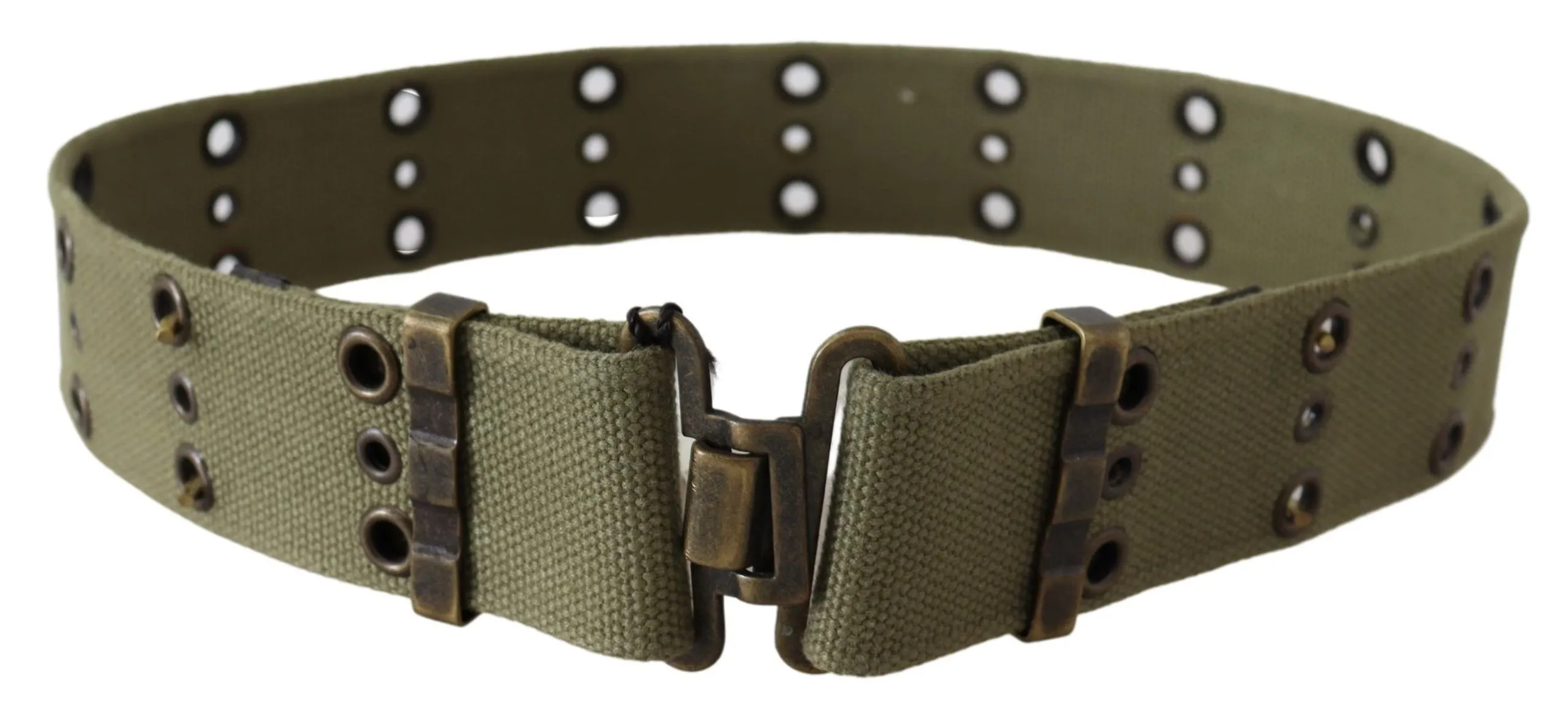 Ermanno Scervino Women's Chic Army Green Cotton Waist Belt