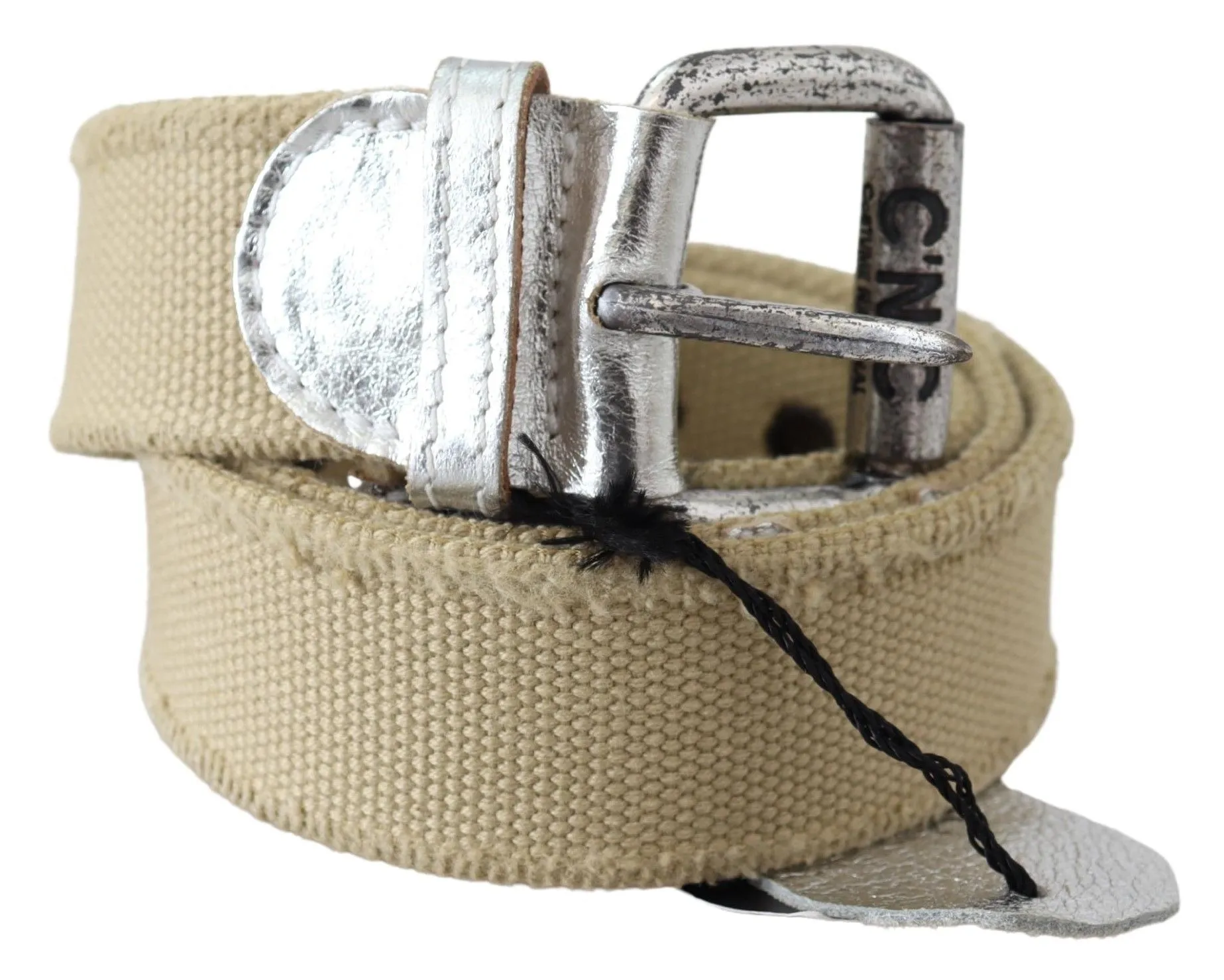 Costume National Women's Elegant Beige Cotton Fashion Belt