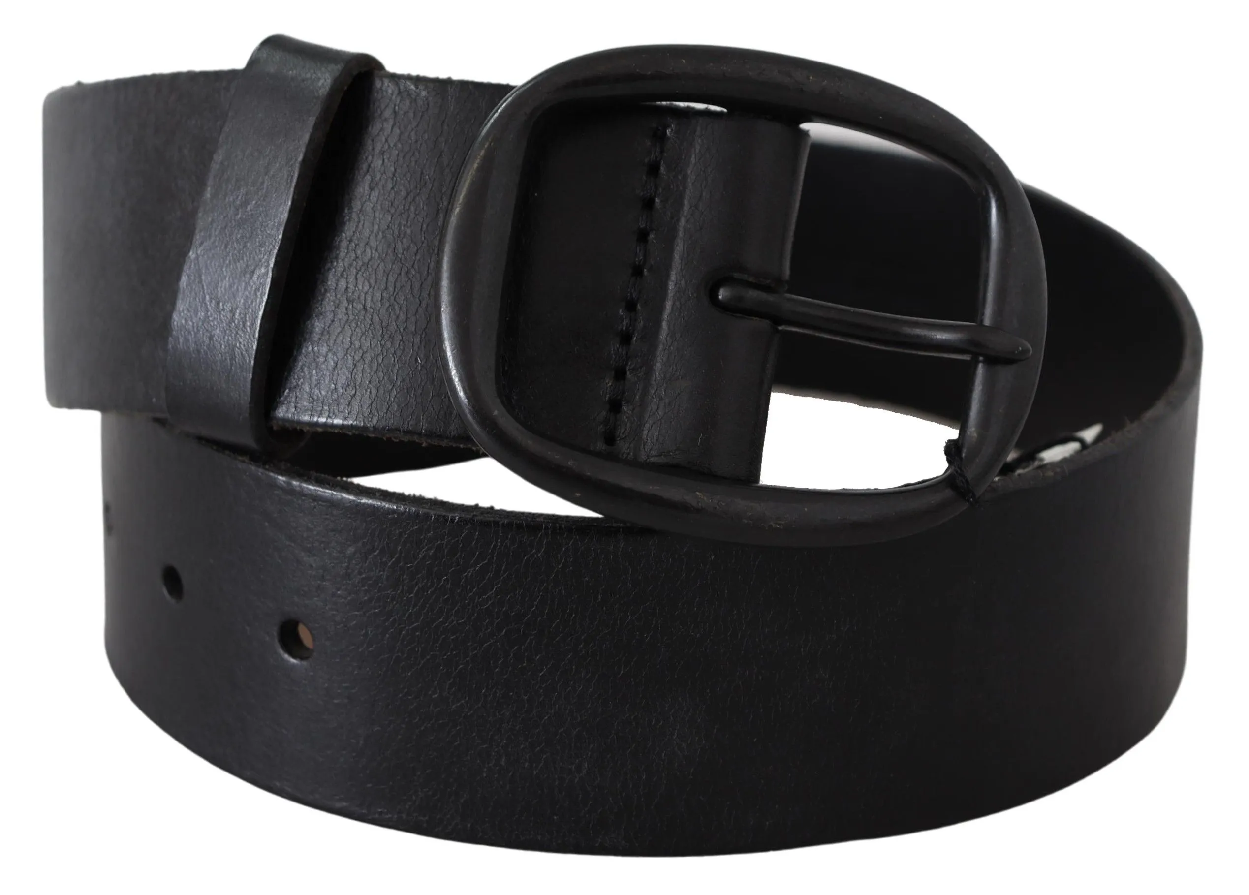 PLEIN SUD Women's Elegant Black Leather Waist Belt