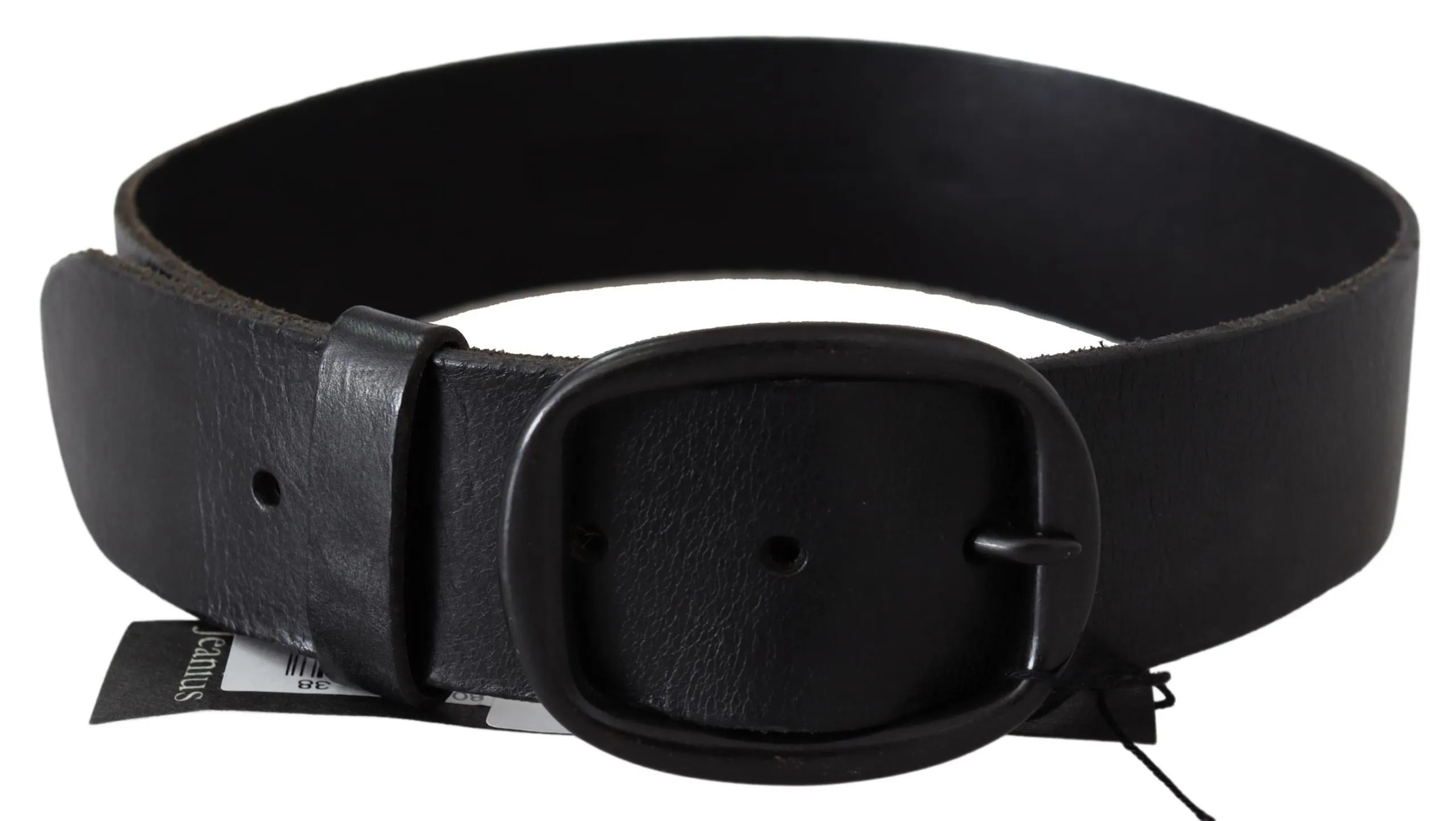 PLEIN SUD Women's Elegant Black Leather Waist Belt