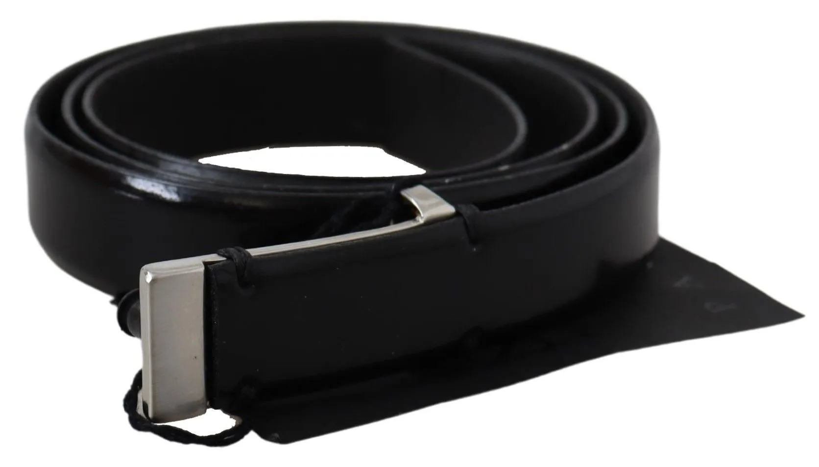 PLEIN SUD Women's Elegant Black Leather Waist Belt