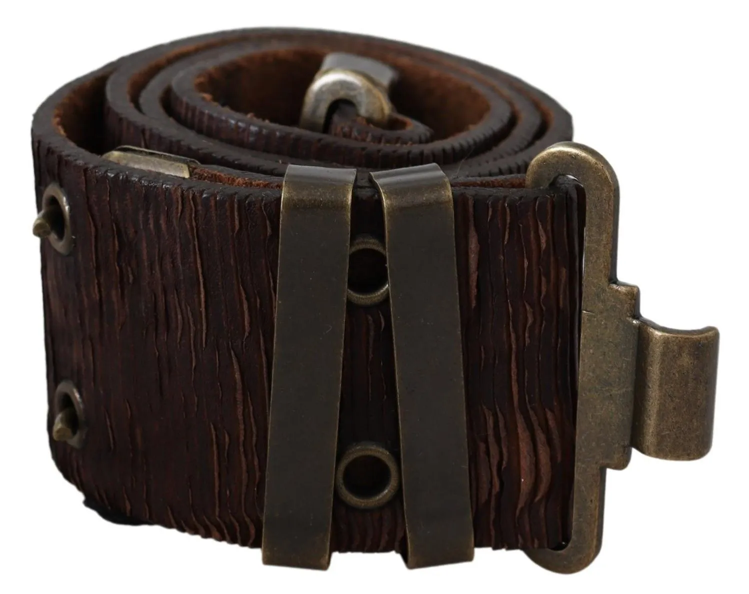 Rustic Brown Carving Leather Belt