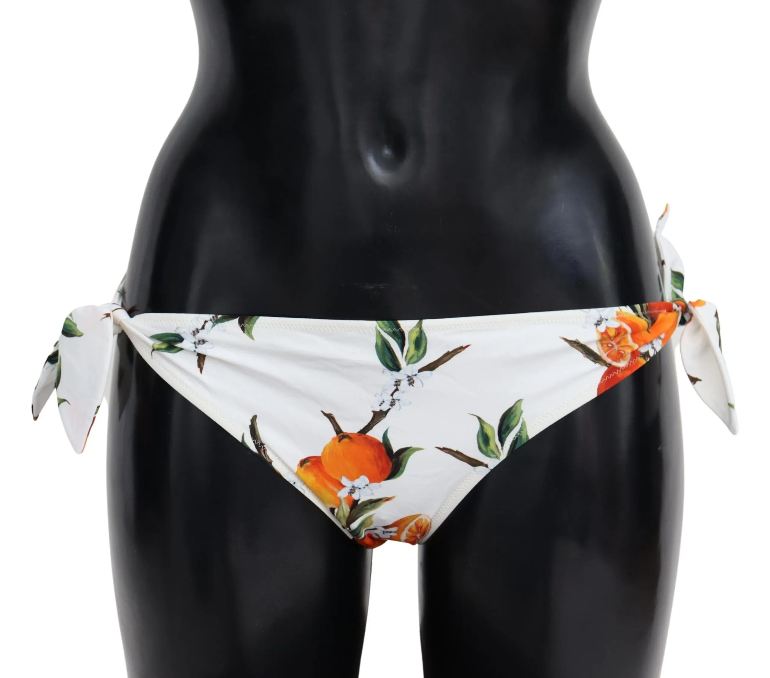 Dolce & Gabbana Women's Elegant White Side-Tie Bikini Bottom