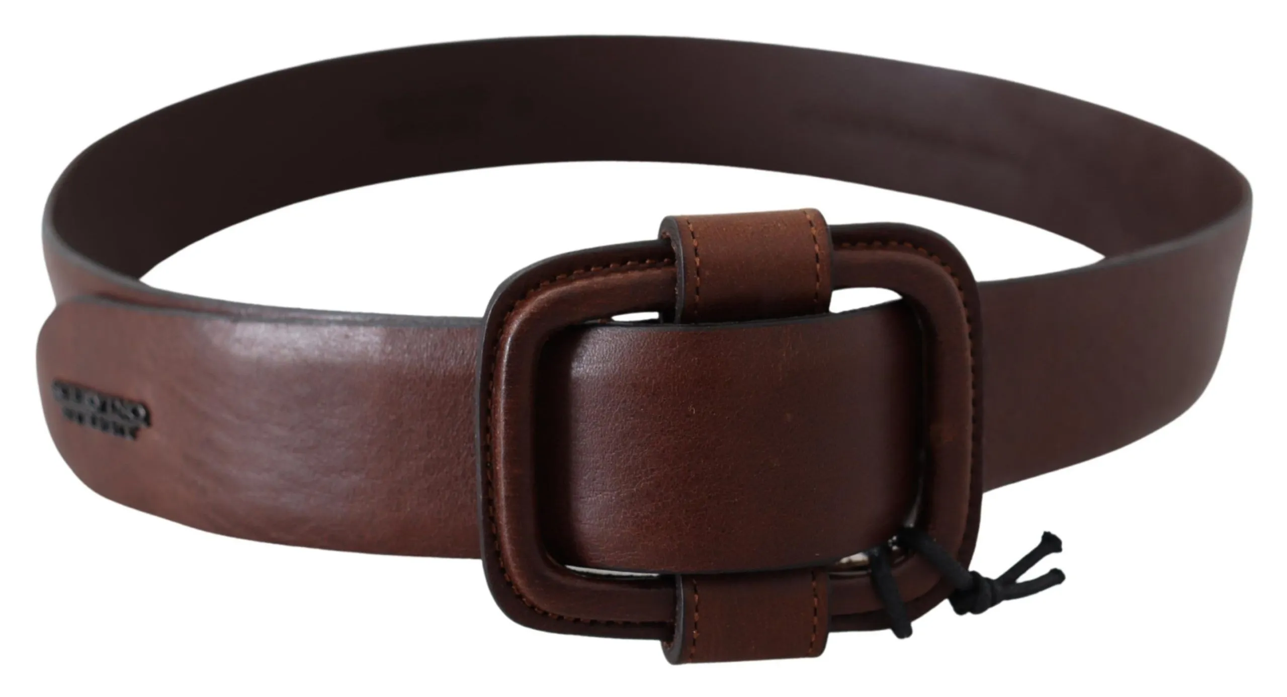 Ermanno Scervino Women's Chic Dark Brown Leather Waist Belt