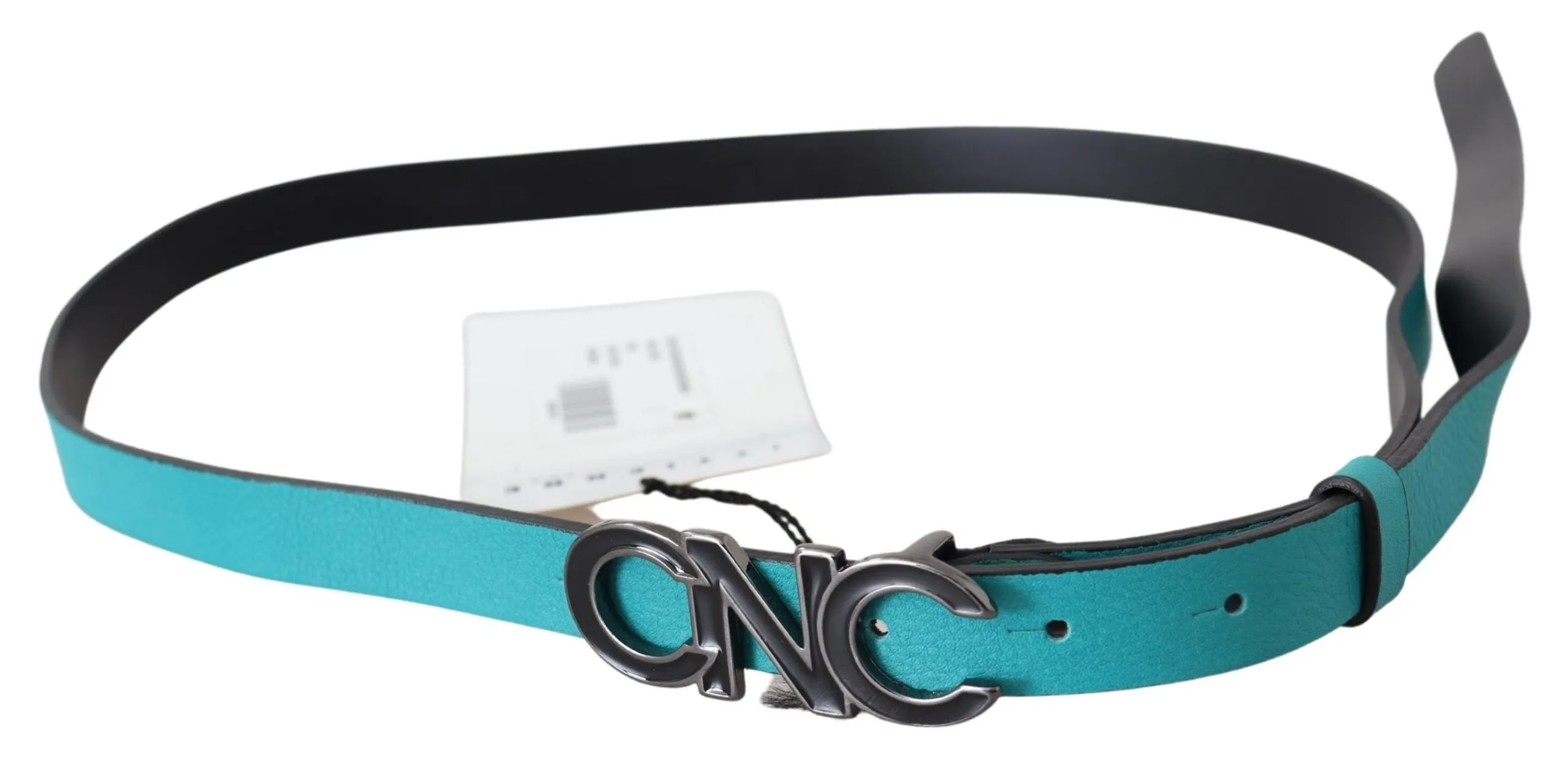 Costume National Women's Chic Blue Green Leather Fashion Belt