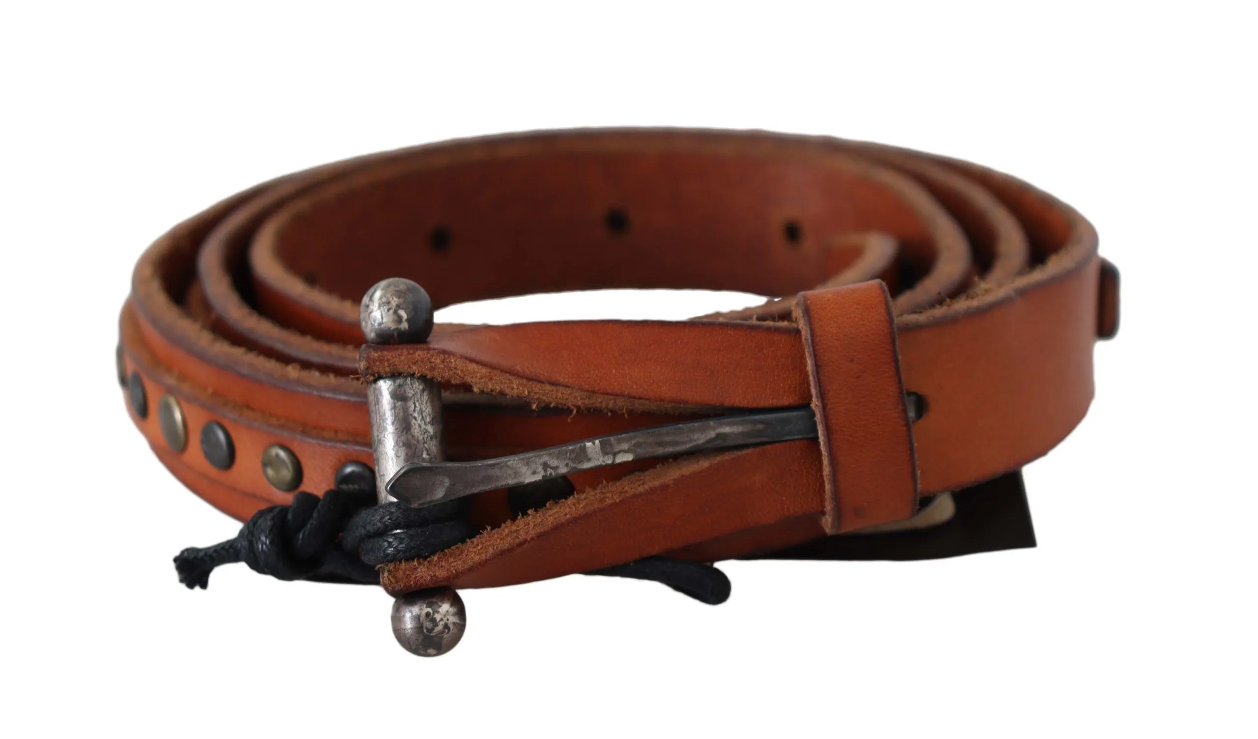 Scervino Street Women's Elegant Leather Waist Belt in Brown