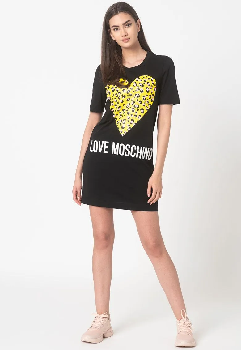 Love Moschino Women's Chic Black Dress with Signature Front Design