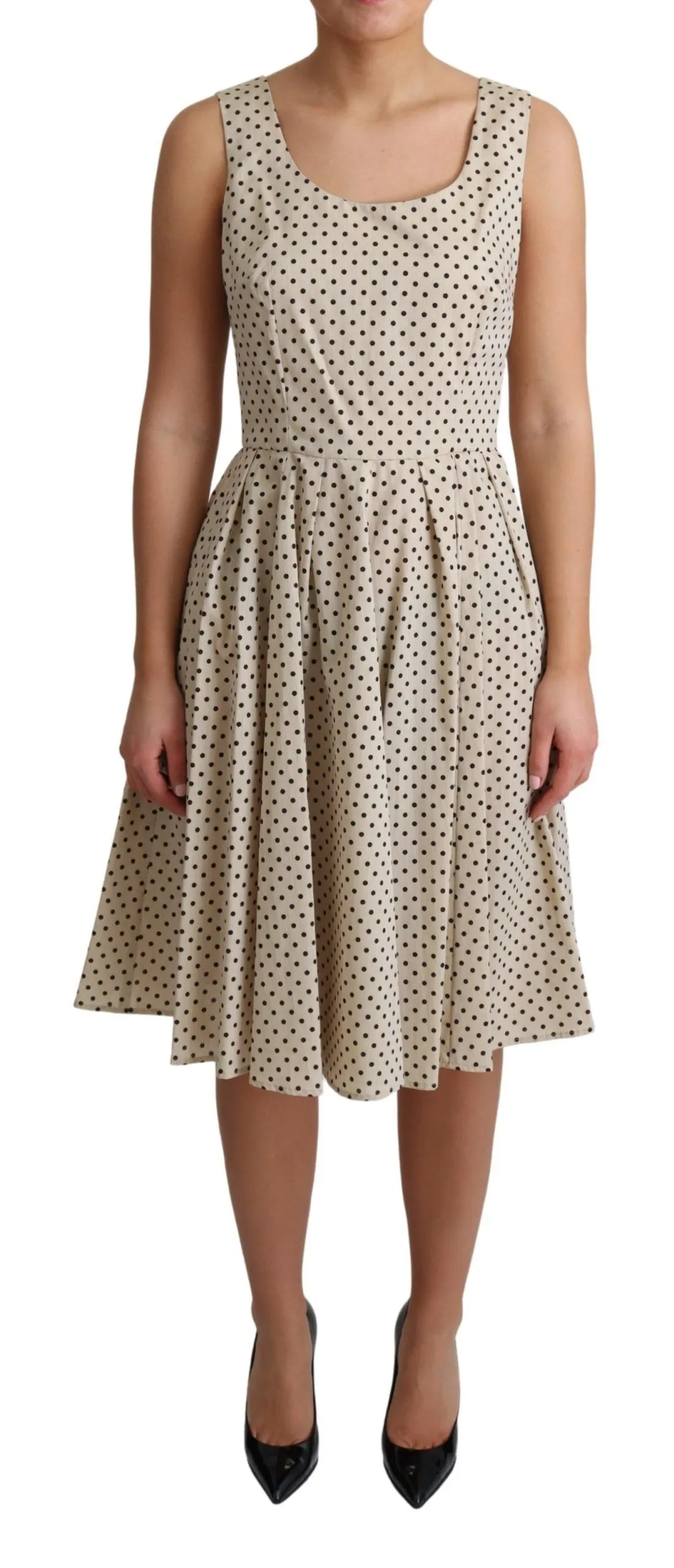 Dolce & Gabbana Women's Elegant Polka Dot Sleeveless A-Line Dress
