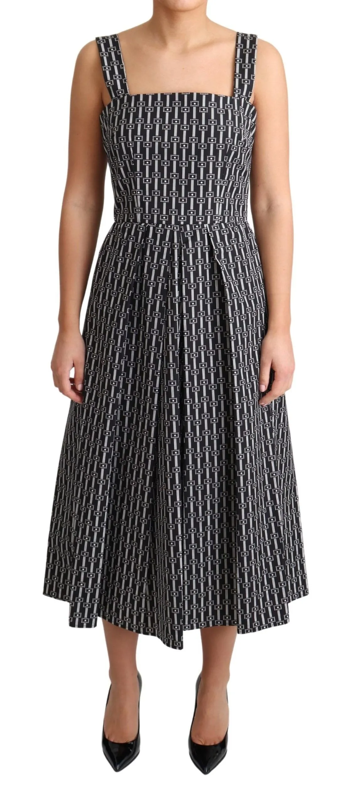 Dolce & Gabbana Women's Elegant Sleeveless Geometric A-line Dress