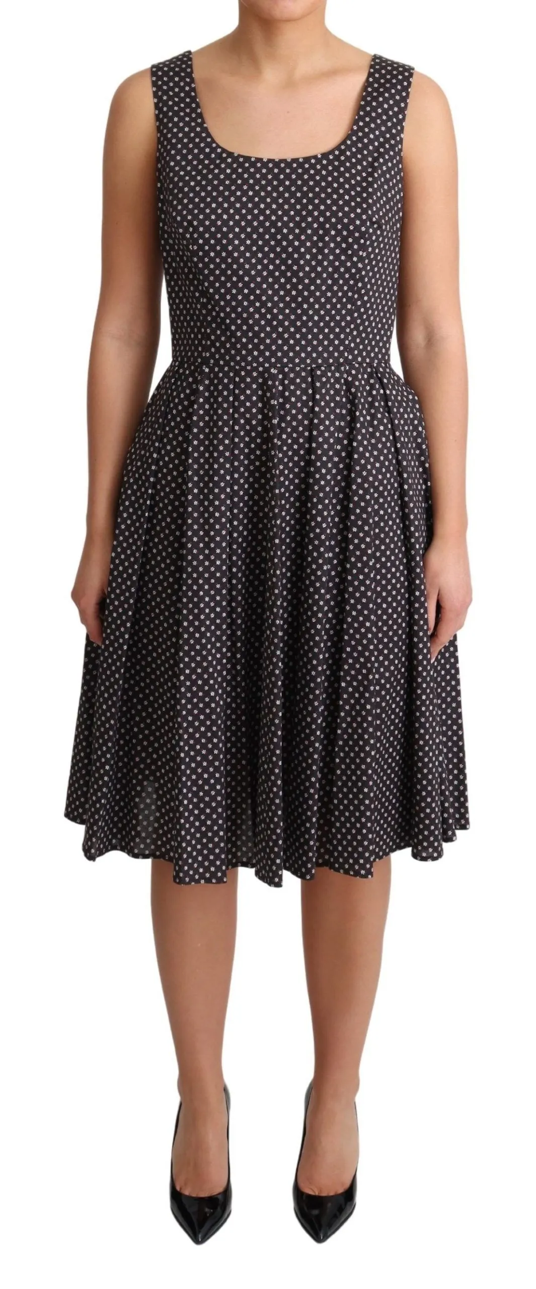 Dolce & Gabbana Women's Elegant Floral A-Line Sleeveless Dress