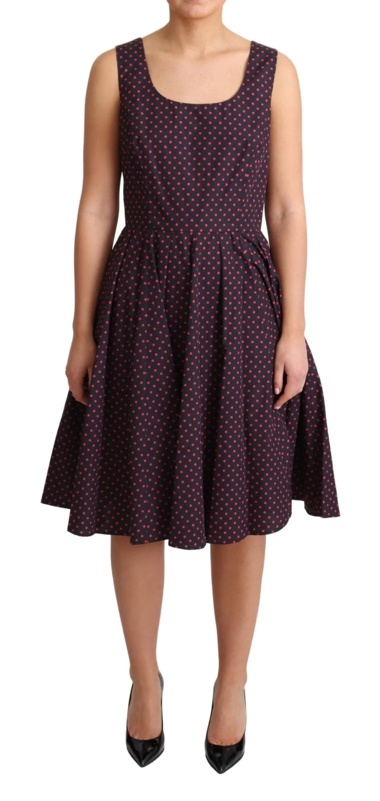 Dolce & Gabbana Women's Chic Polka Dotted A-Line Sleeveless Dress