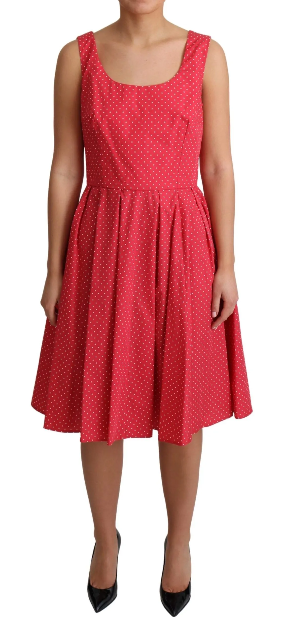 Dolce & Gabbana Women's Polka-Dot Sleeveless A-Line Dress