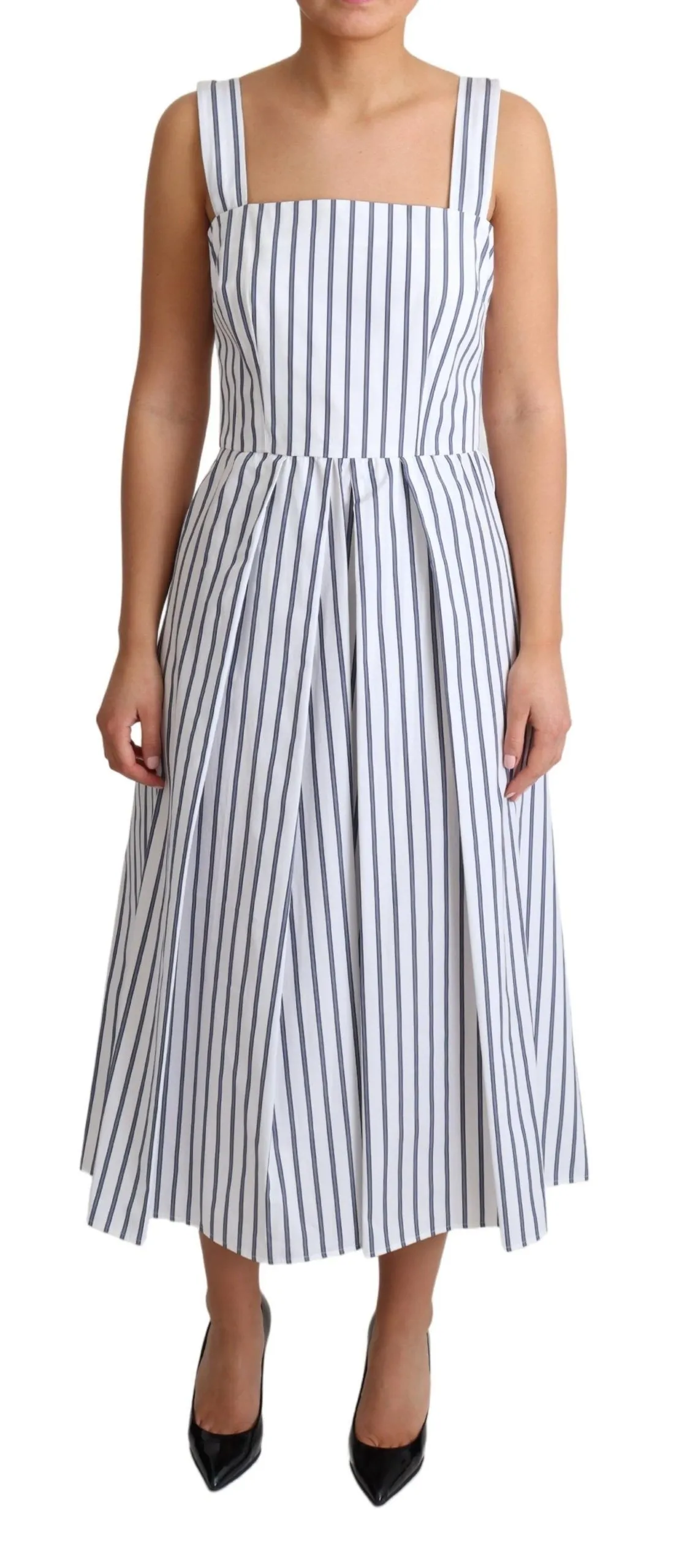 Dolce & Gabbana Women's Elegant Sleeveless A-Line Striped Dress