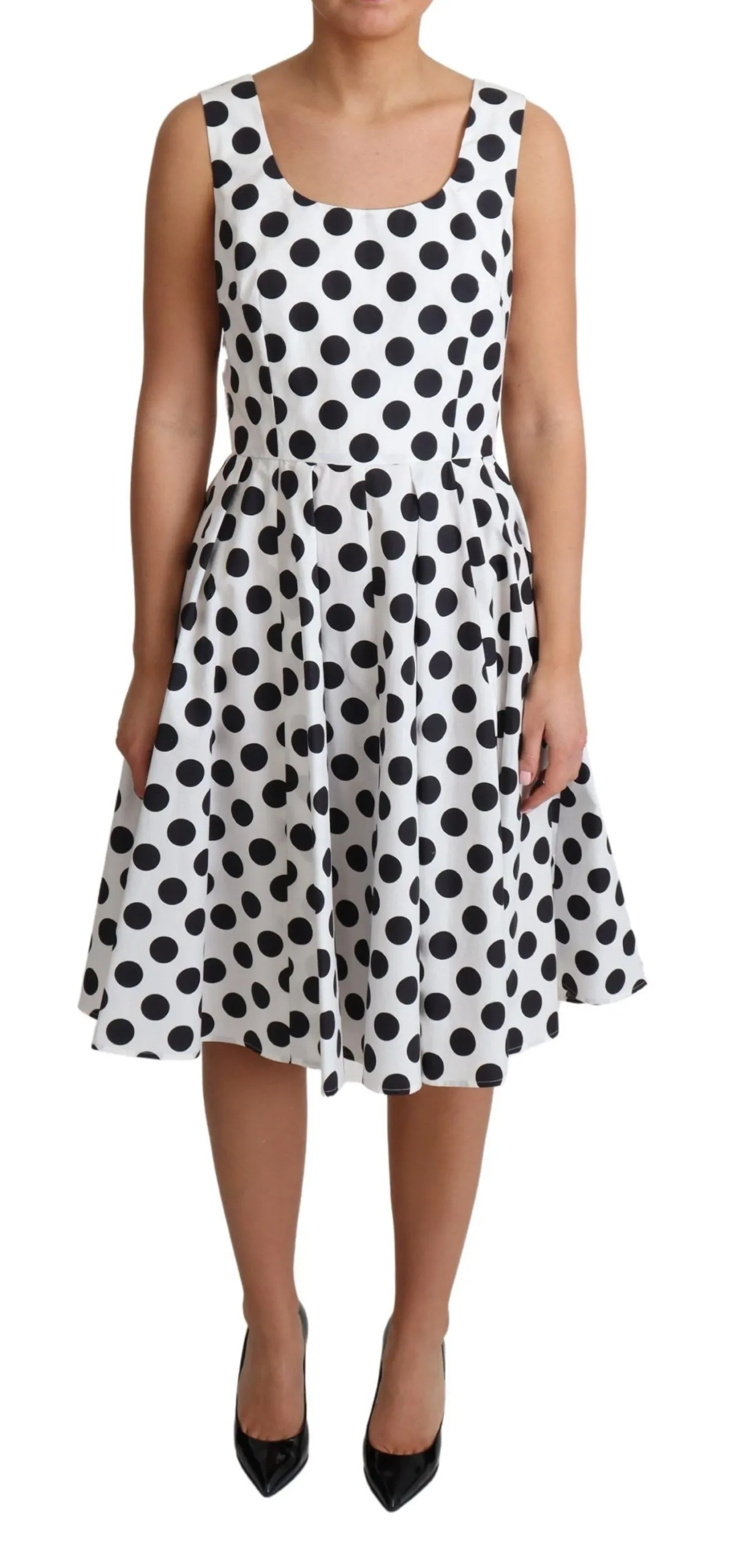 Dolce & Gabbana Women's Elegant Polka Dot Sleeveless A-Line Dress