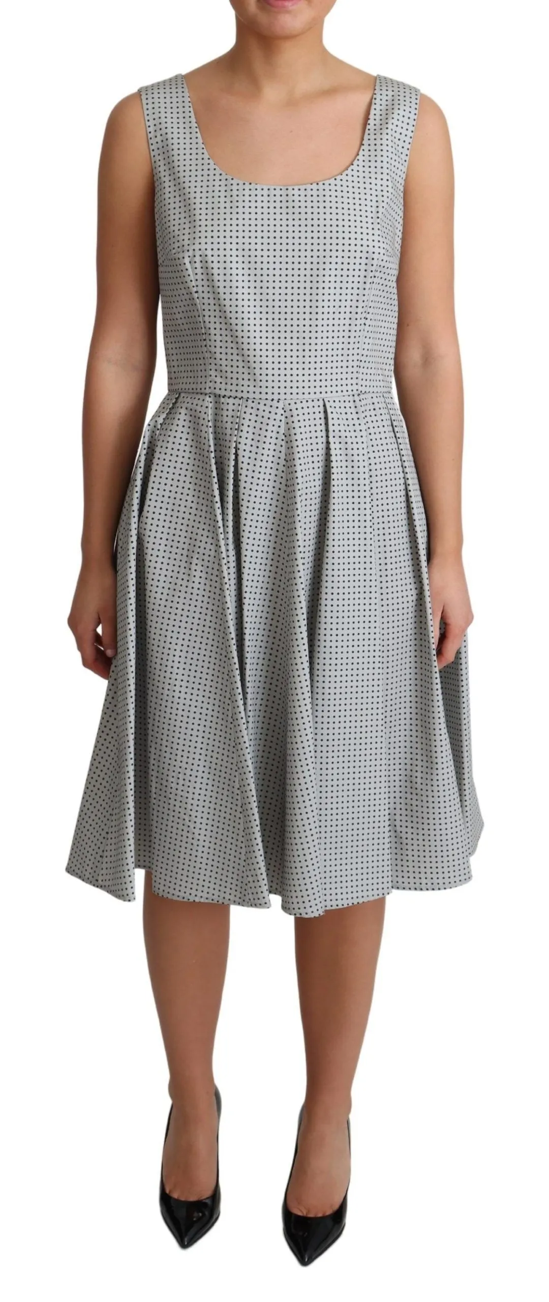 Dolce & Gabbana Women's Chic Polka Dotted Sleeveless A-Line Dress