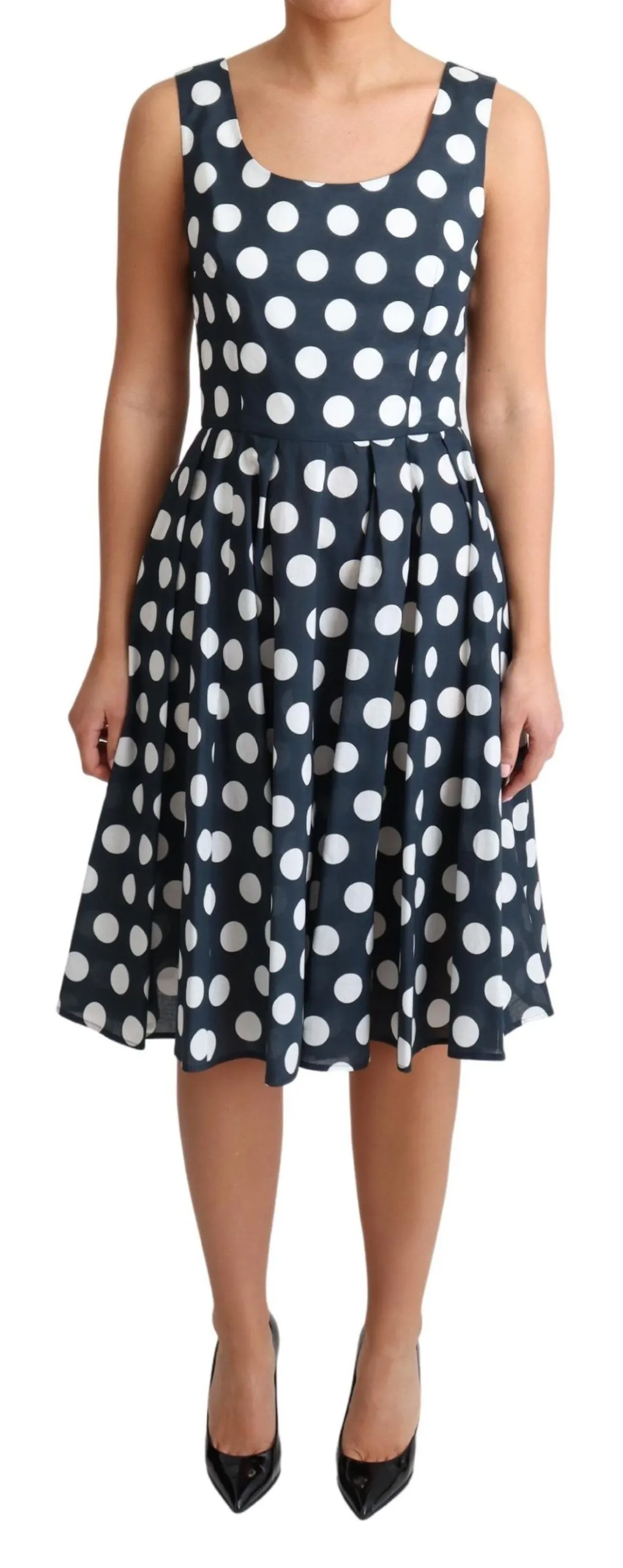 Dolce & Gabbana Women's Polka Dotted A-Line Sleeveless Dress