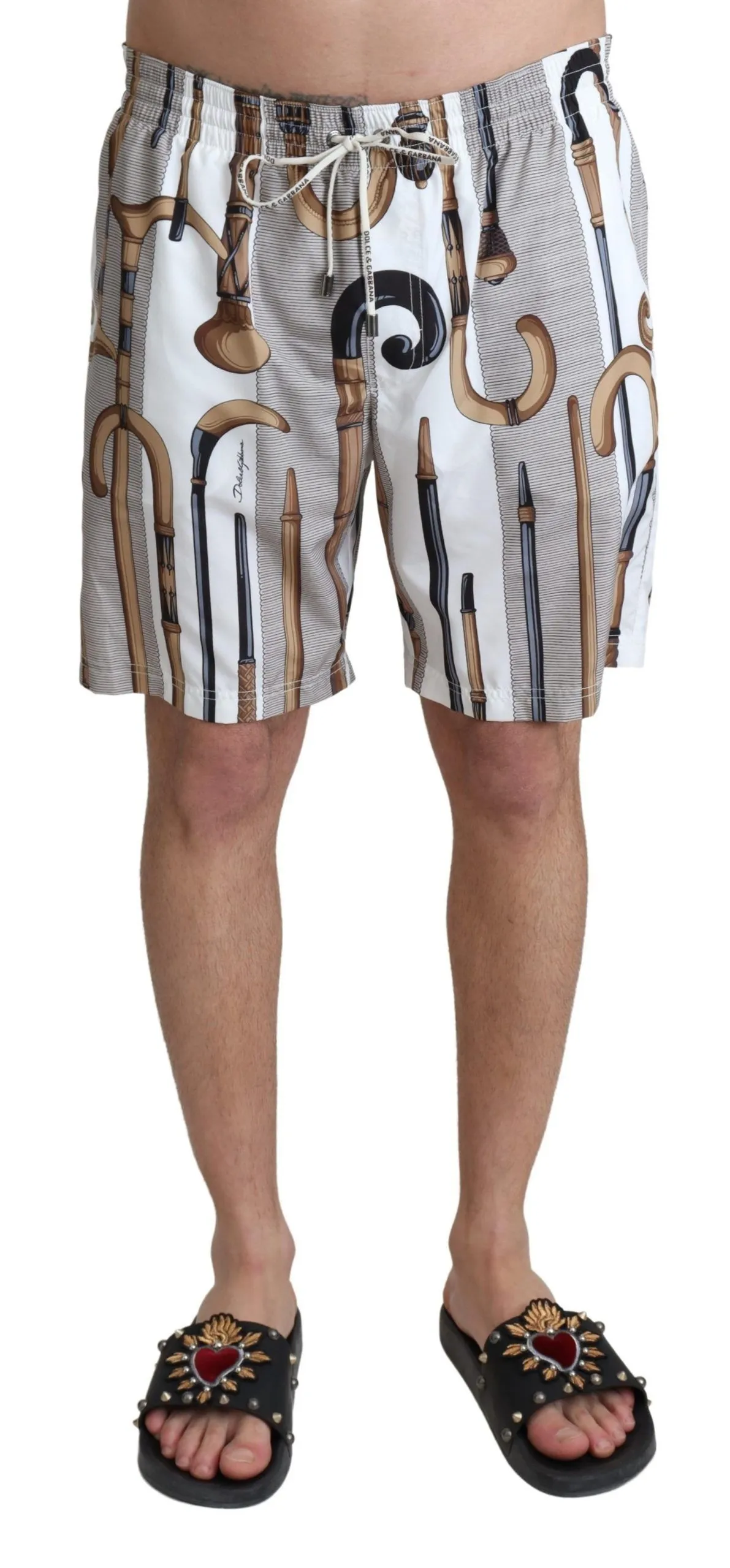 Dolce & Gabbana Men's Royalty-Inspired Swim Shorts  Exquisite Comfort