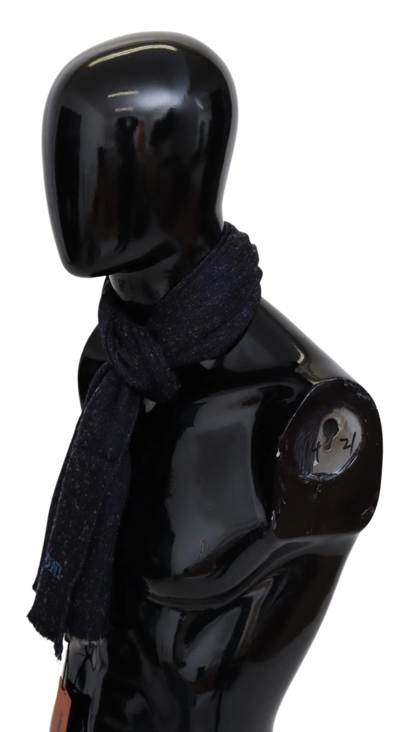 Missoni Women's Elegant Wool Knit Logo Scarf - Unisex Black
