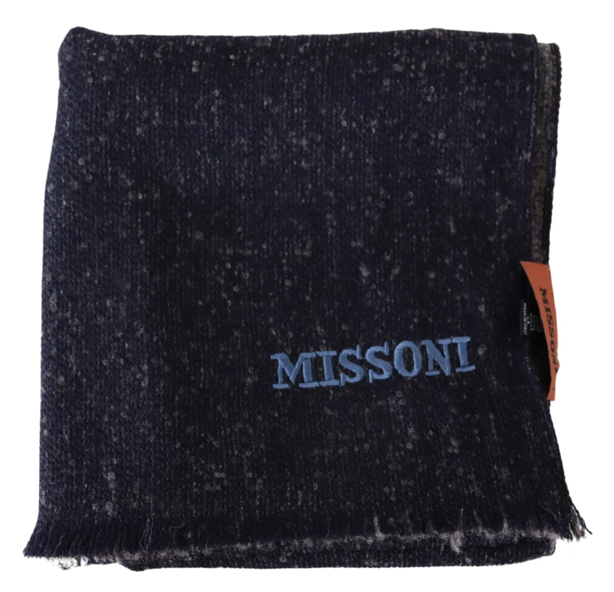 Missoni Women's Elegant Wool Knit Logo Scarf - Unisex Black