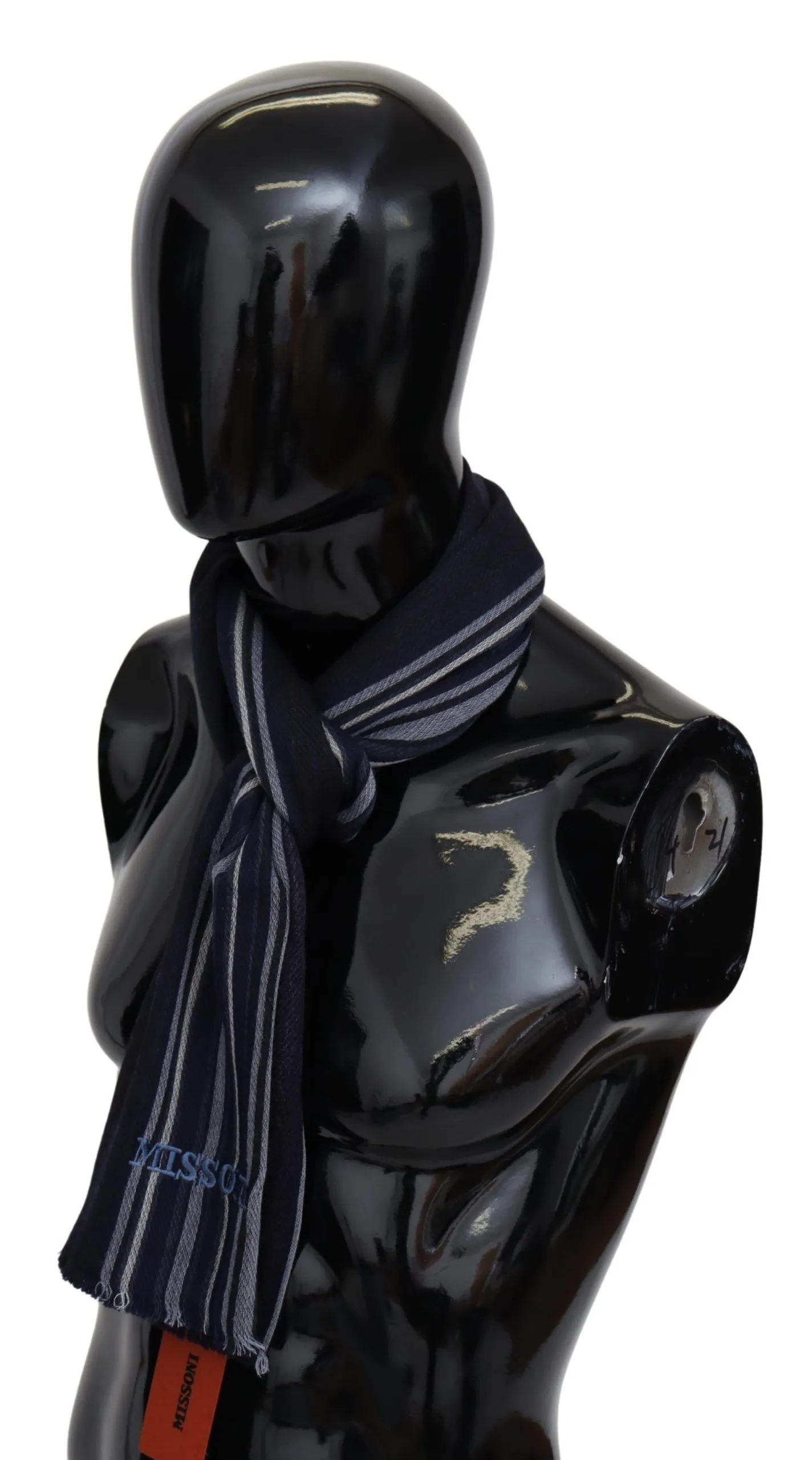 Missoni Men's Chic Multicolor Wool Silk Striped Scarf