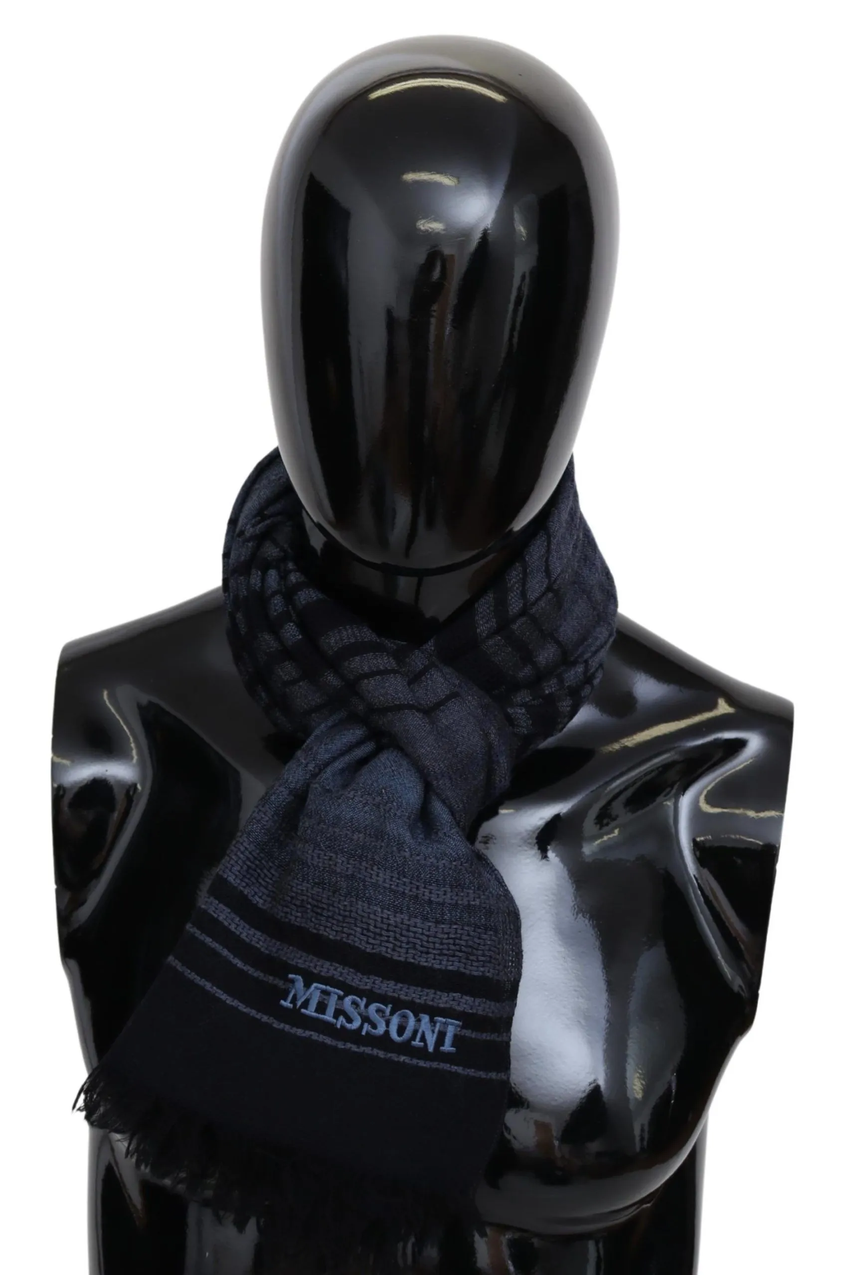 Missoni Men's Elegant Multicolor Patterned Wool Scarf
