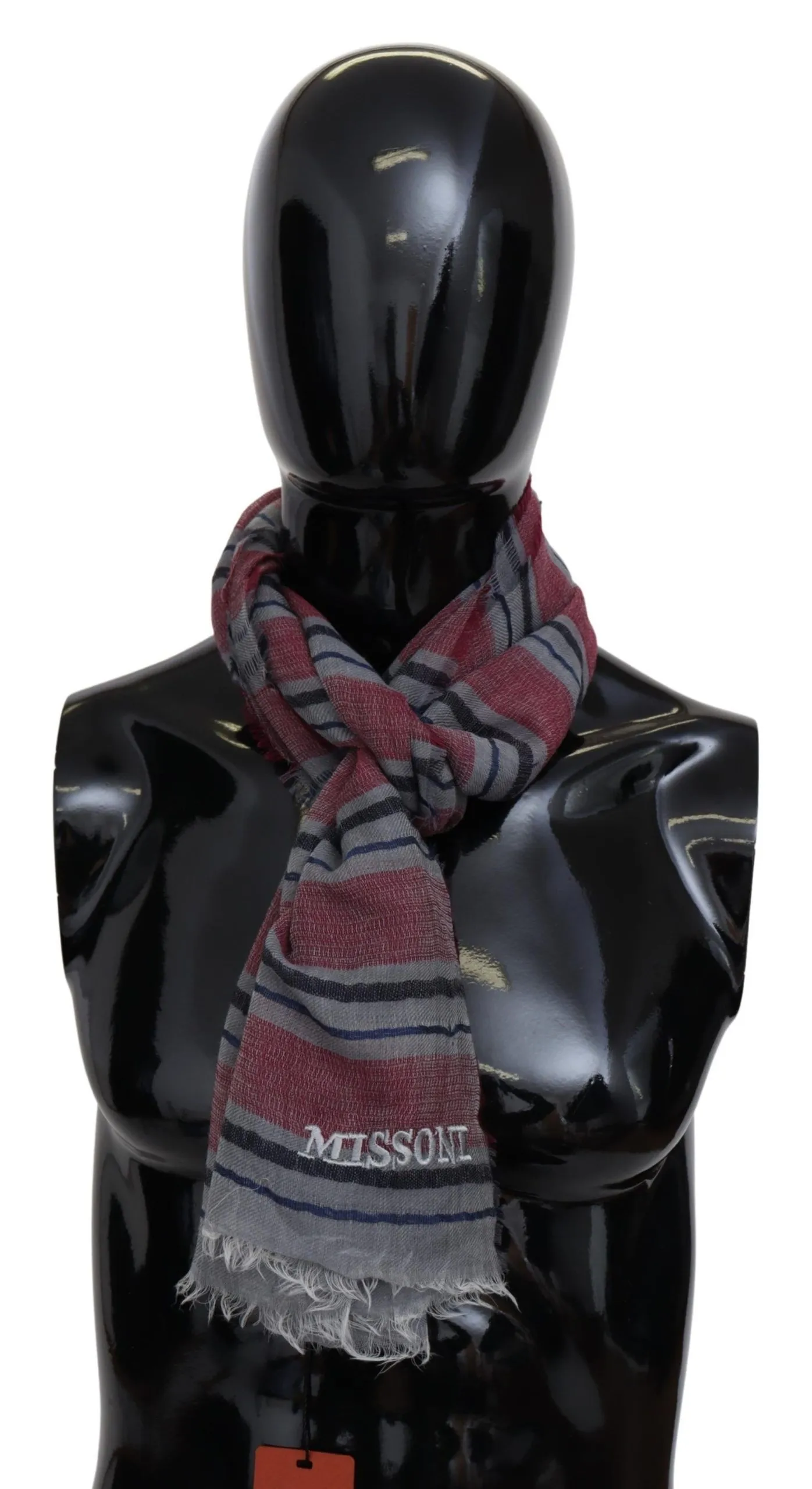 Missoni Men's Elegant Multicolor Striped Wool Scarf