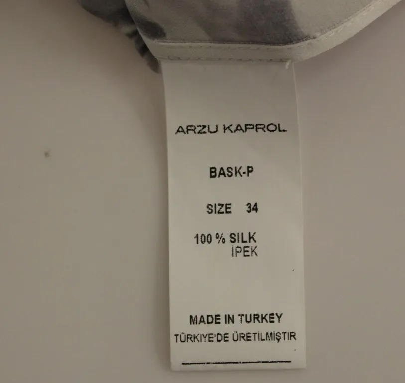Arzu Kaprol Women's Exquisite Silk Sleeveless Blouse in Multicolor