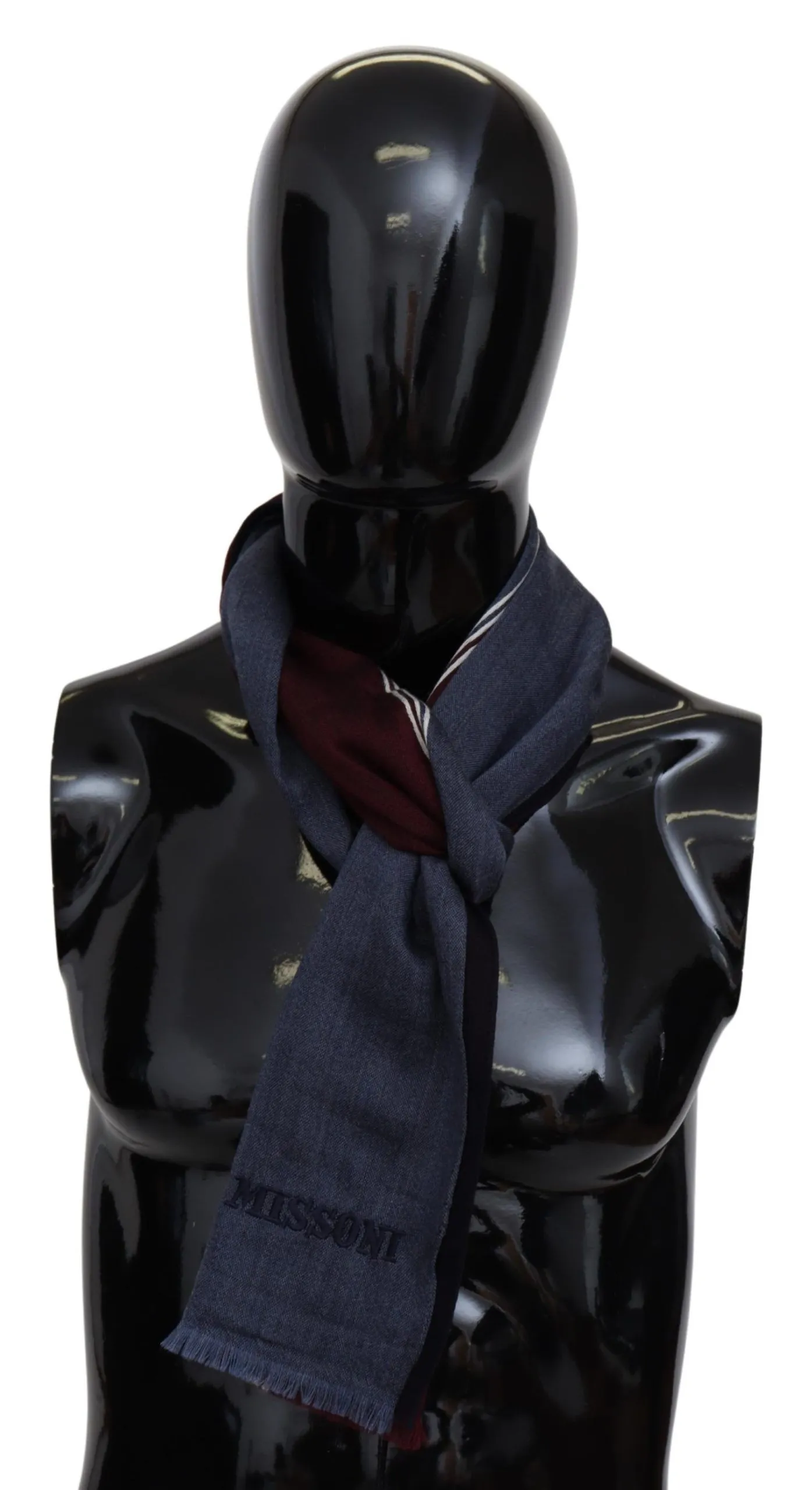 Missoni Men's Elegant Wool Scarf with Striped Pattern