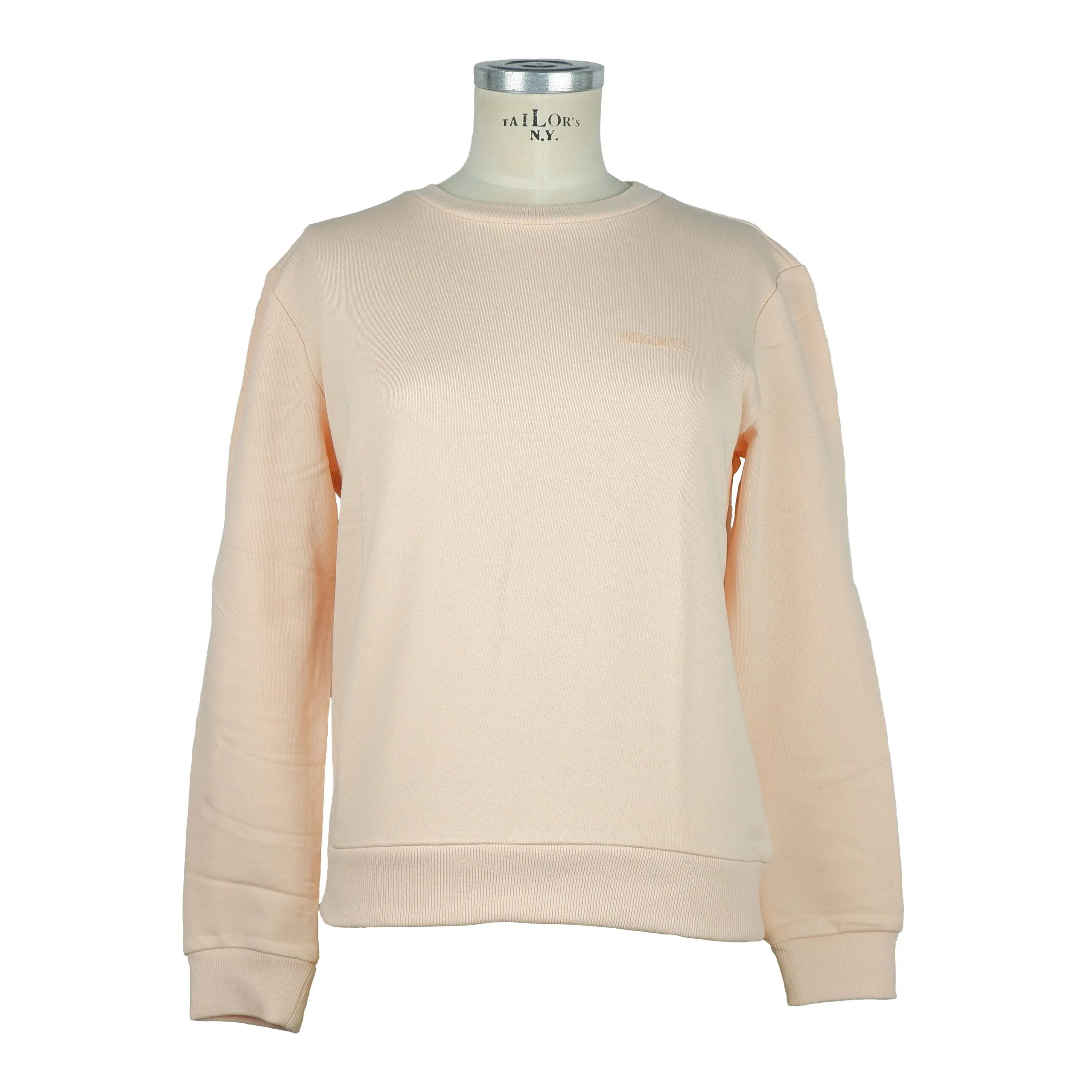 Patrizia Pepe Women's Embossed Velvet Logo Cotton Sweatshirt - Pink