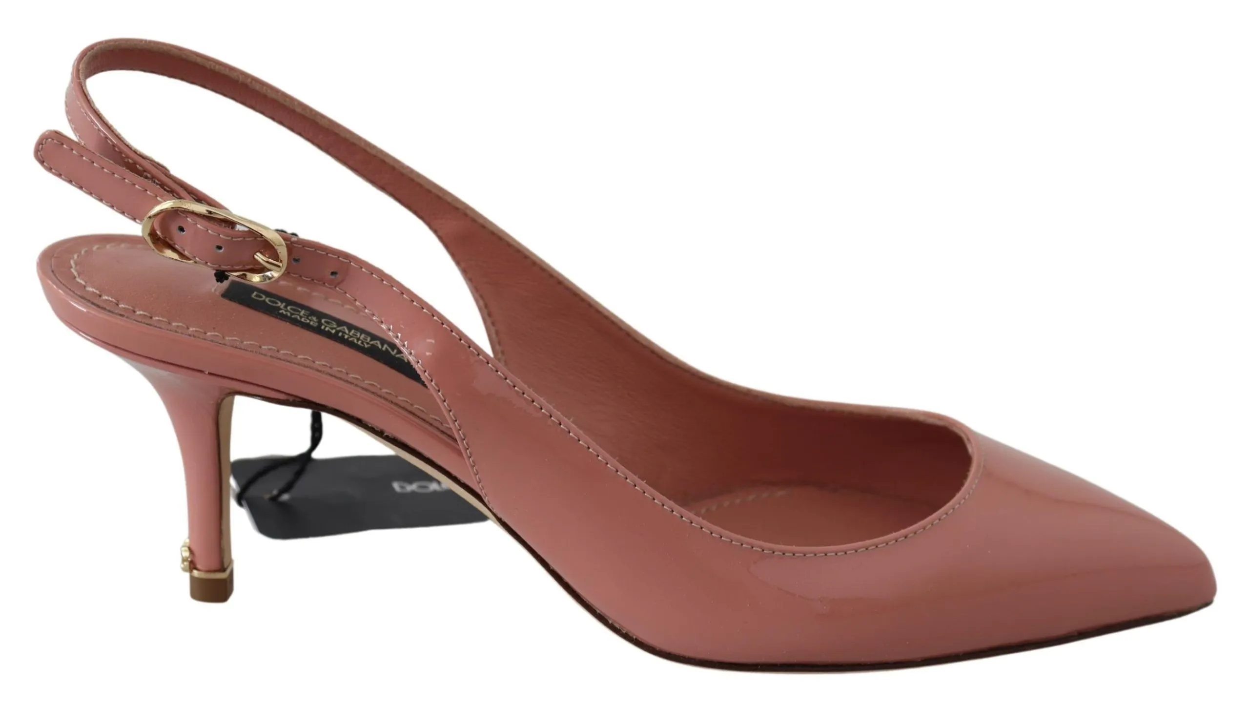 Dolce & Gabbana Women's Elegant Pink Patent Leather Slingback Heels