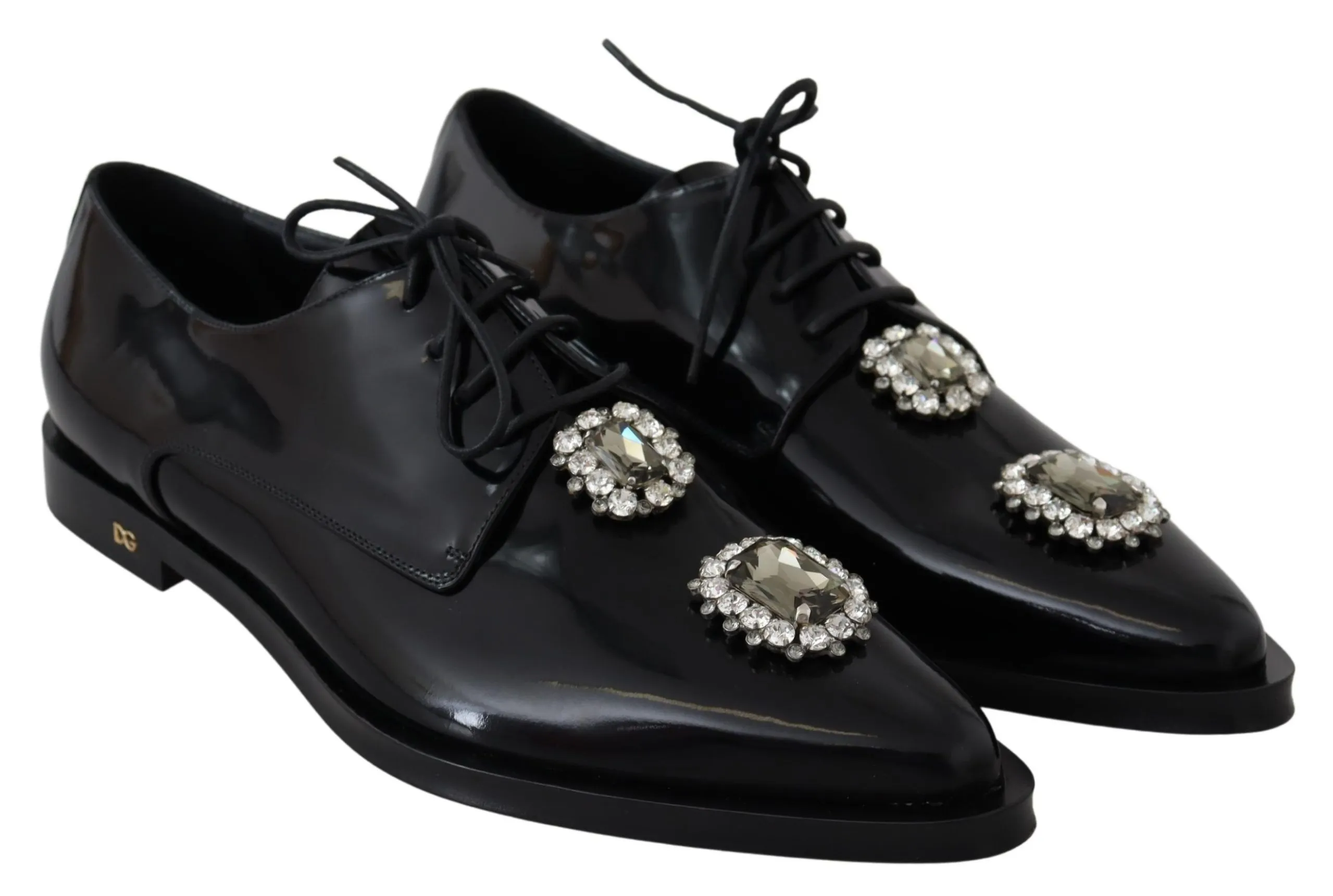 Dolce & Gabbana Women's Crystal Embellished Derby Dress Shoes