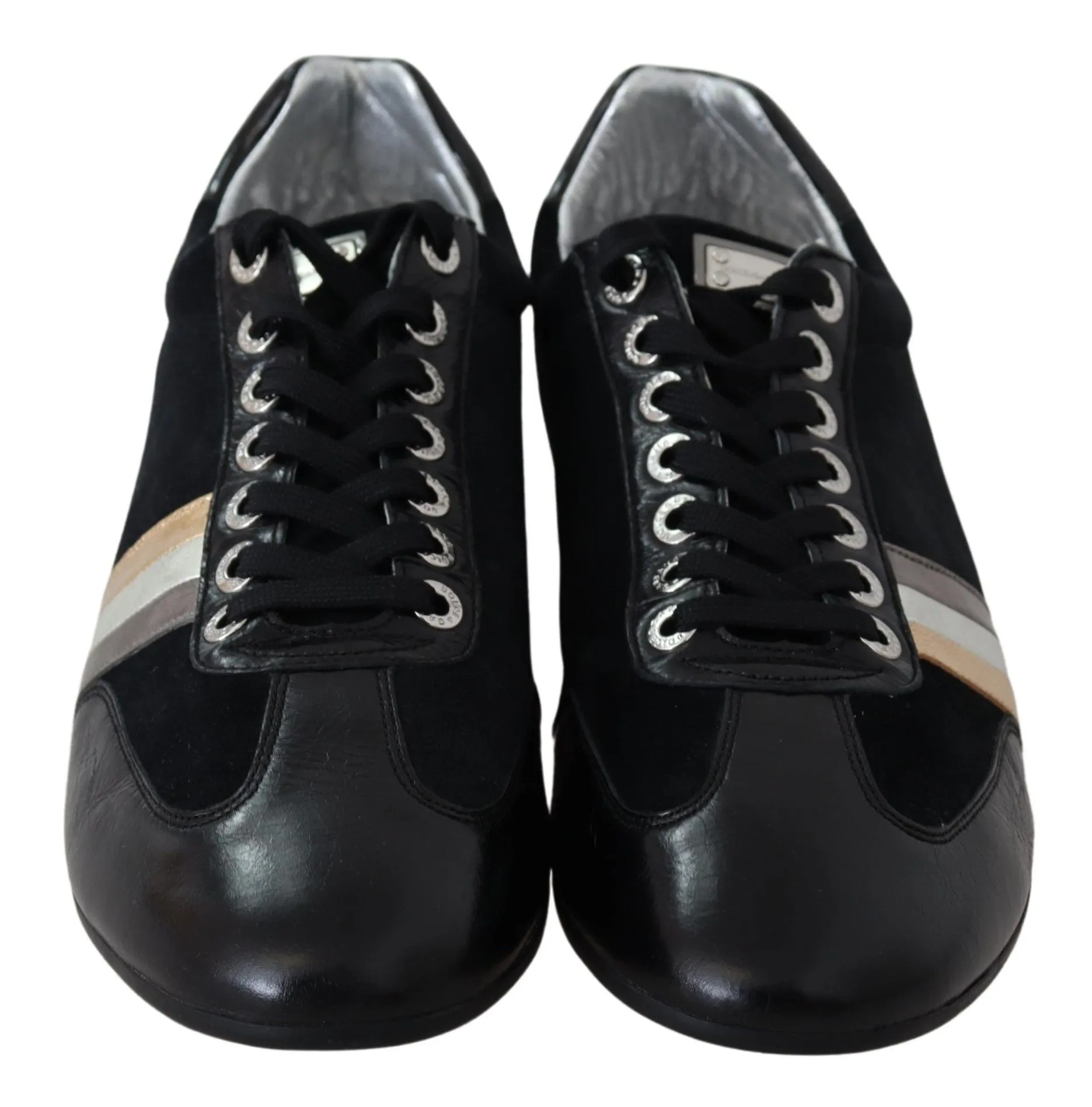 Dolce & Gabbana Men's Elegant Black Leather Sport Sneakers