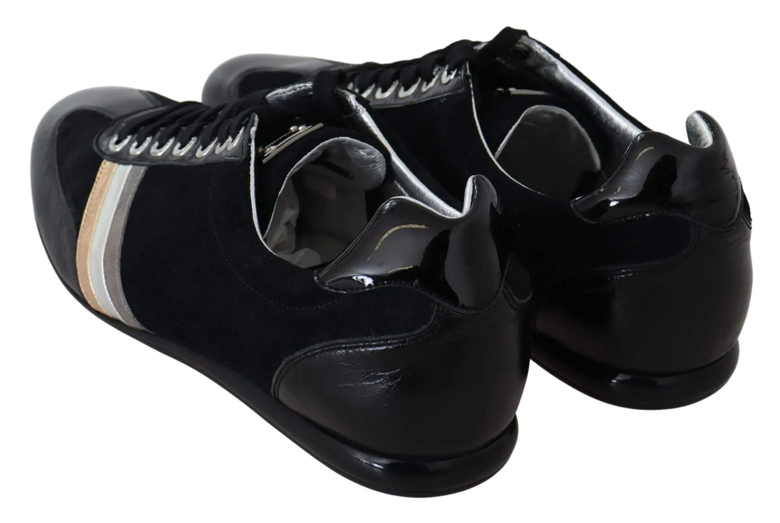 Dolce & Gabbana Men's Elegant Black Leather Sport Sneakers