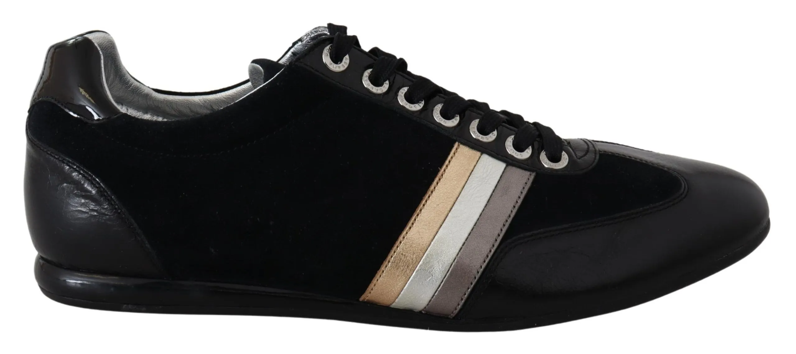Dolce & Gabbana Men's Elegant Black Leather Sport Sneakers