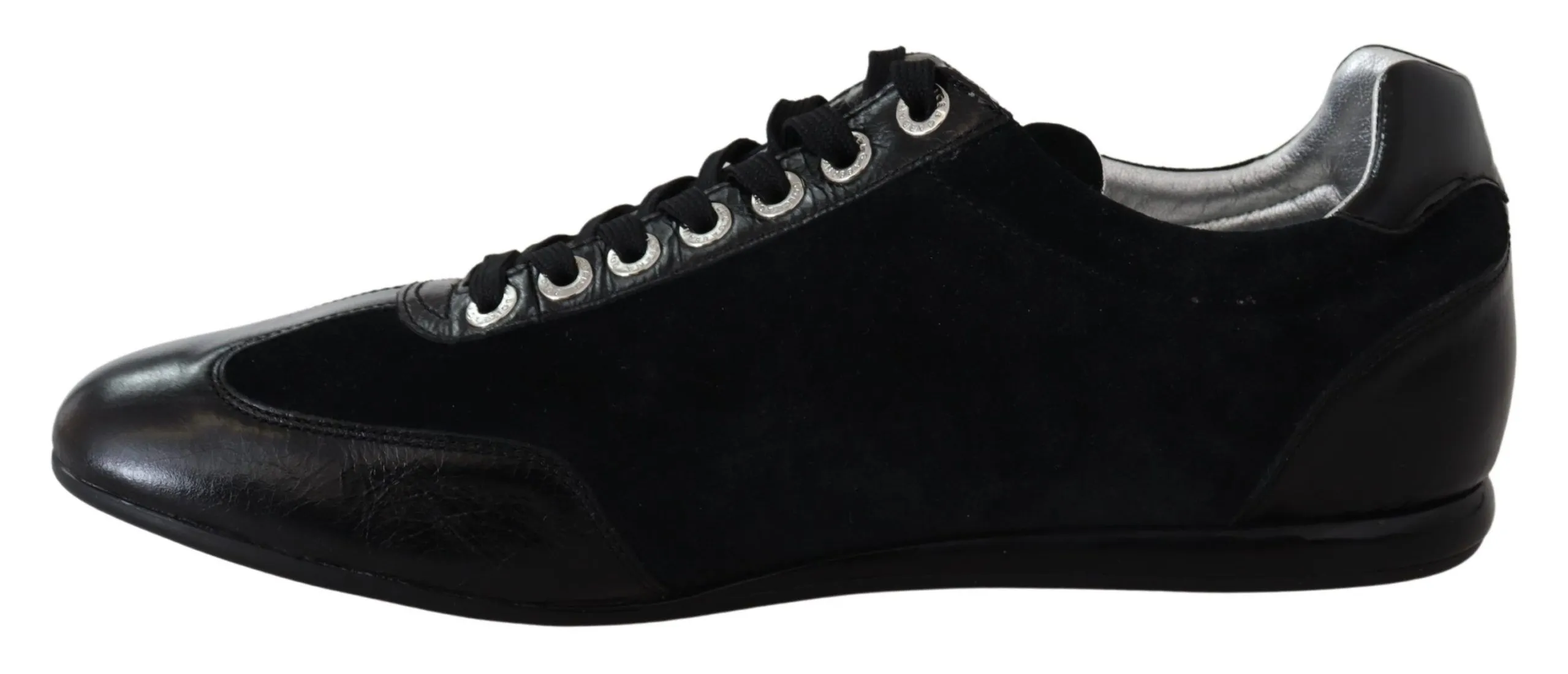 Dolce & Gabbana Men's Elegant Black Leather Sport Sneakers