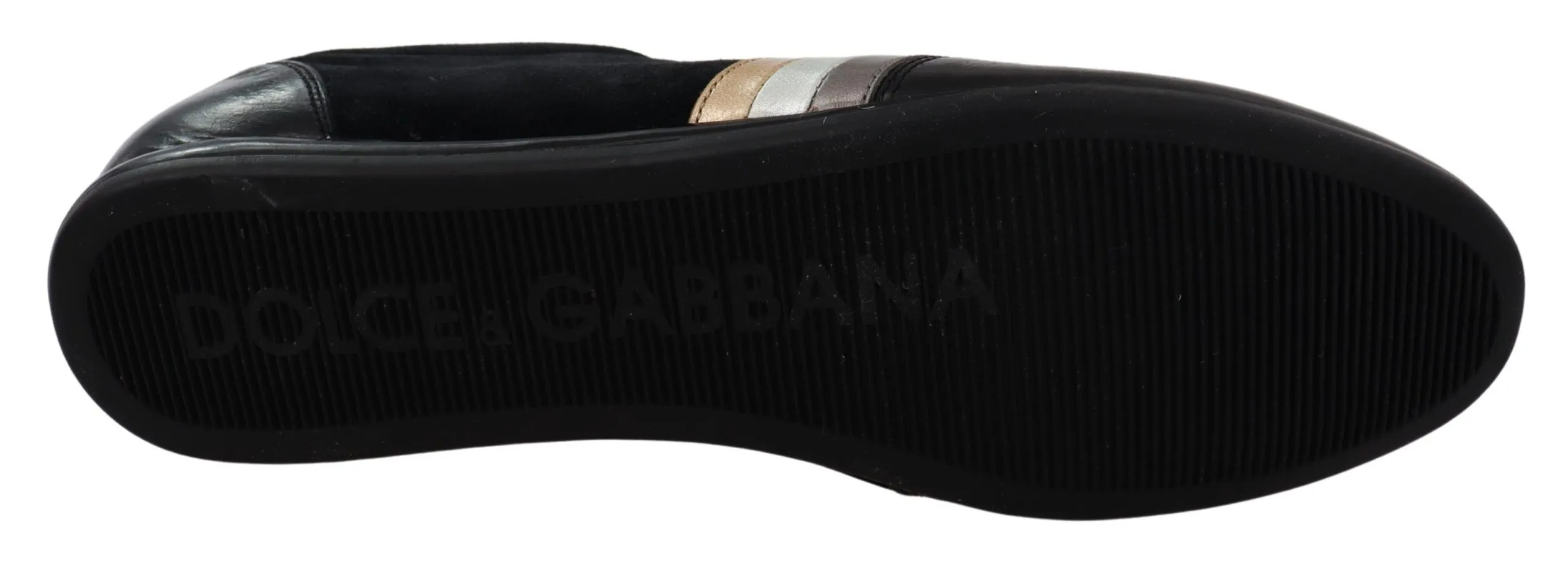 Dolce & Gabbana Men's Elegant Black Leather Sport Sneakers