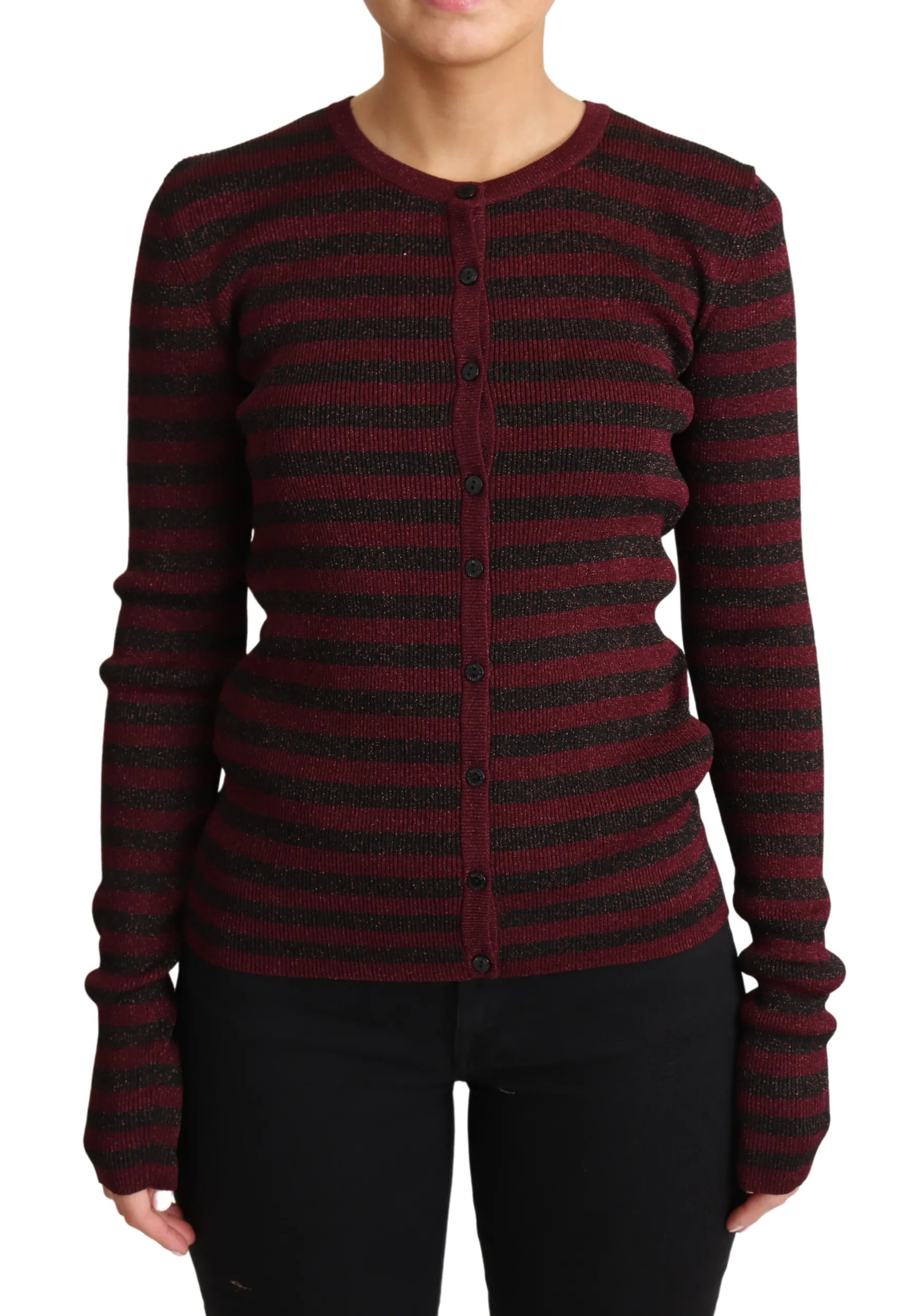 Dolce & Gabbana Women's Elegant Striped Viscose Cardigan