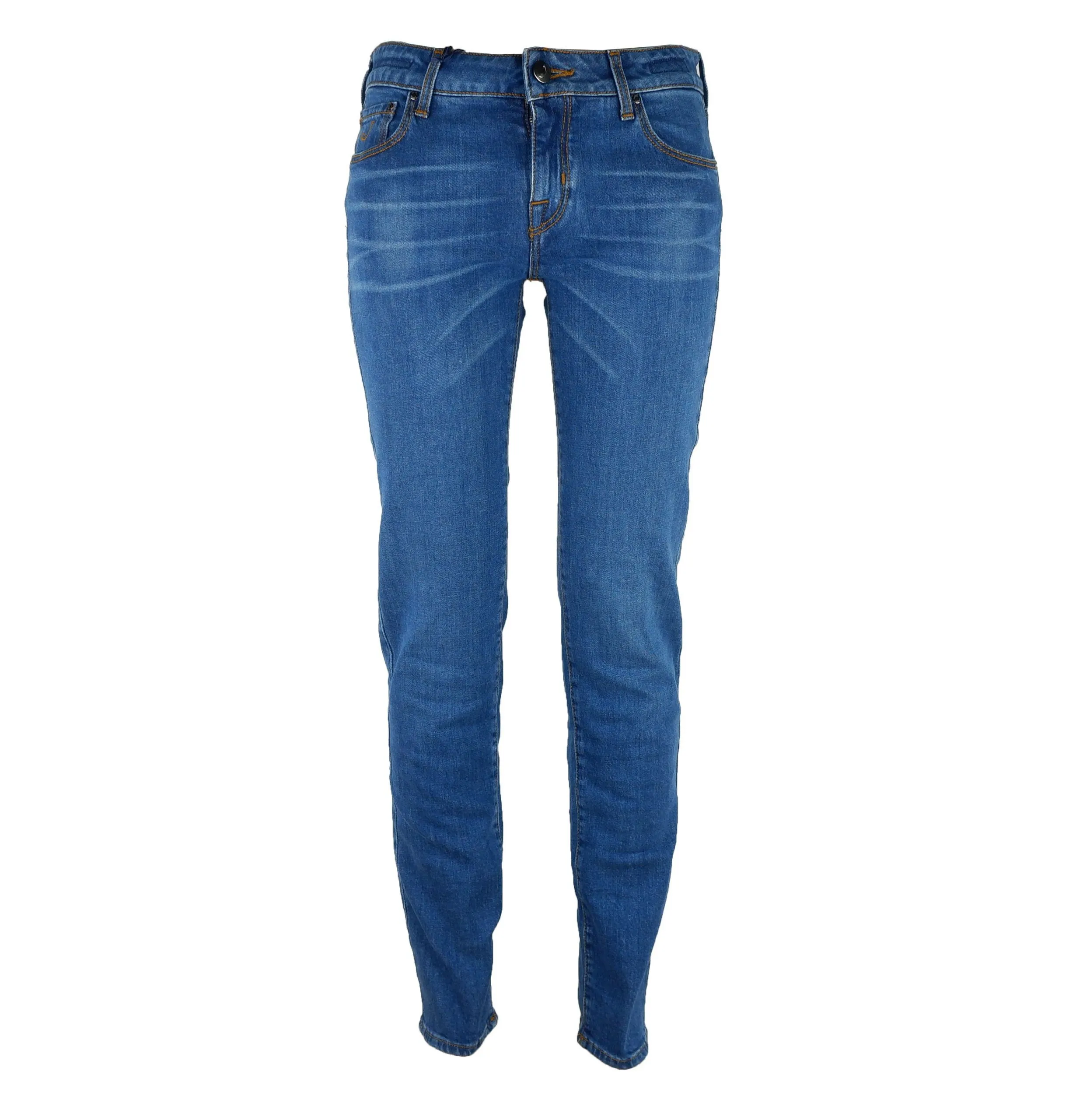 Jacob Cohen Women's Elegant Blue Denim Jacquard Pants