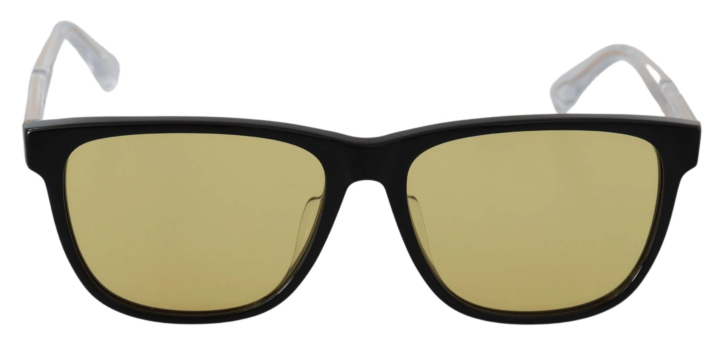 Diesel Women's Chic Black Acetate Sunglasses with Yellow Lenses