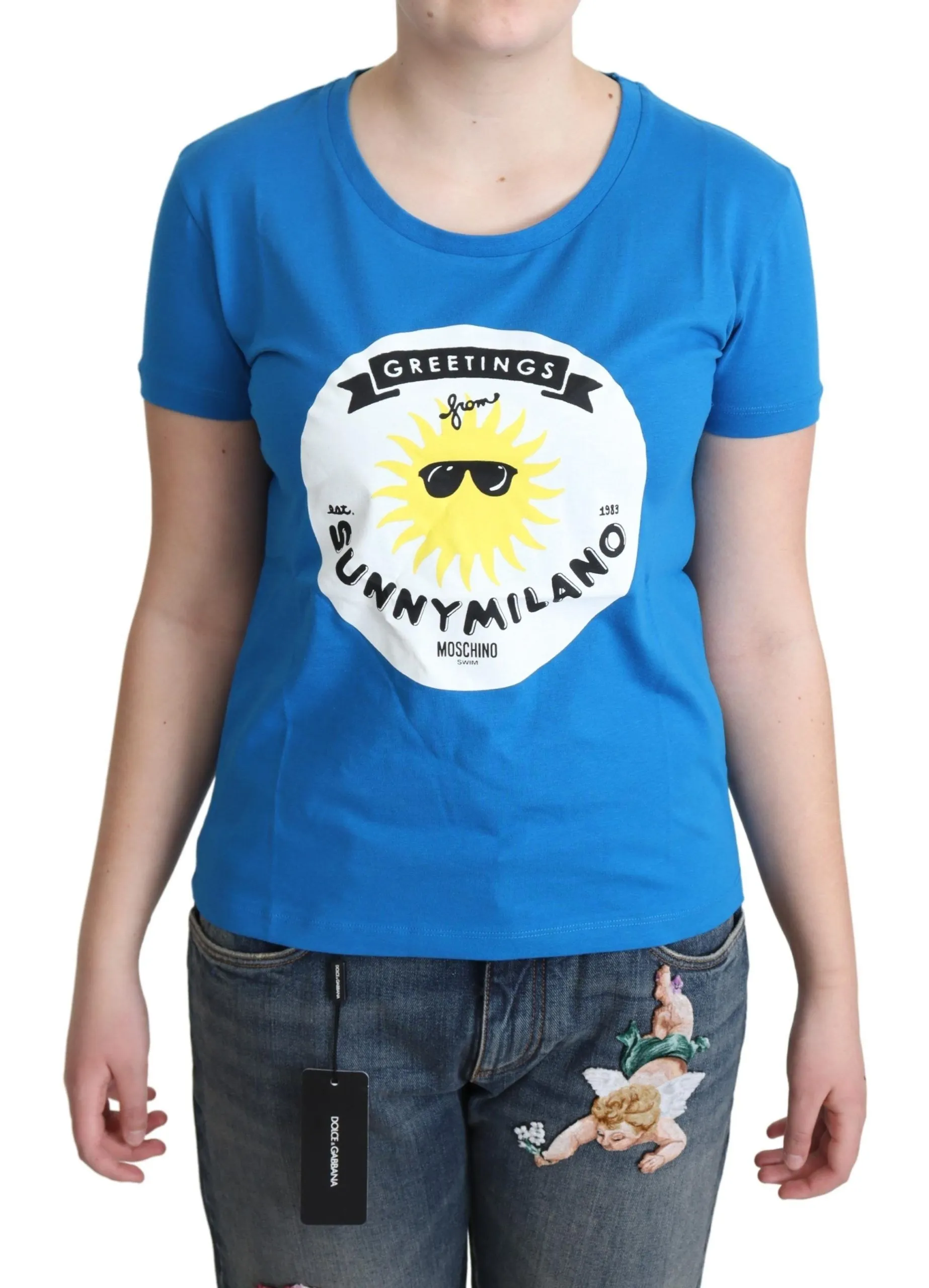 Moschino Women's Sunny Milano Chic Round Neck Tee