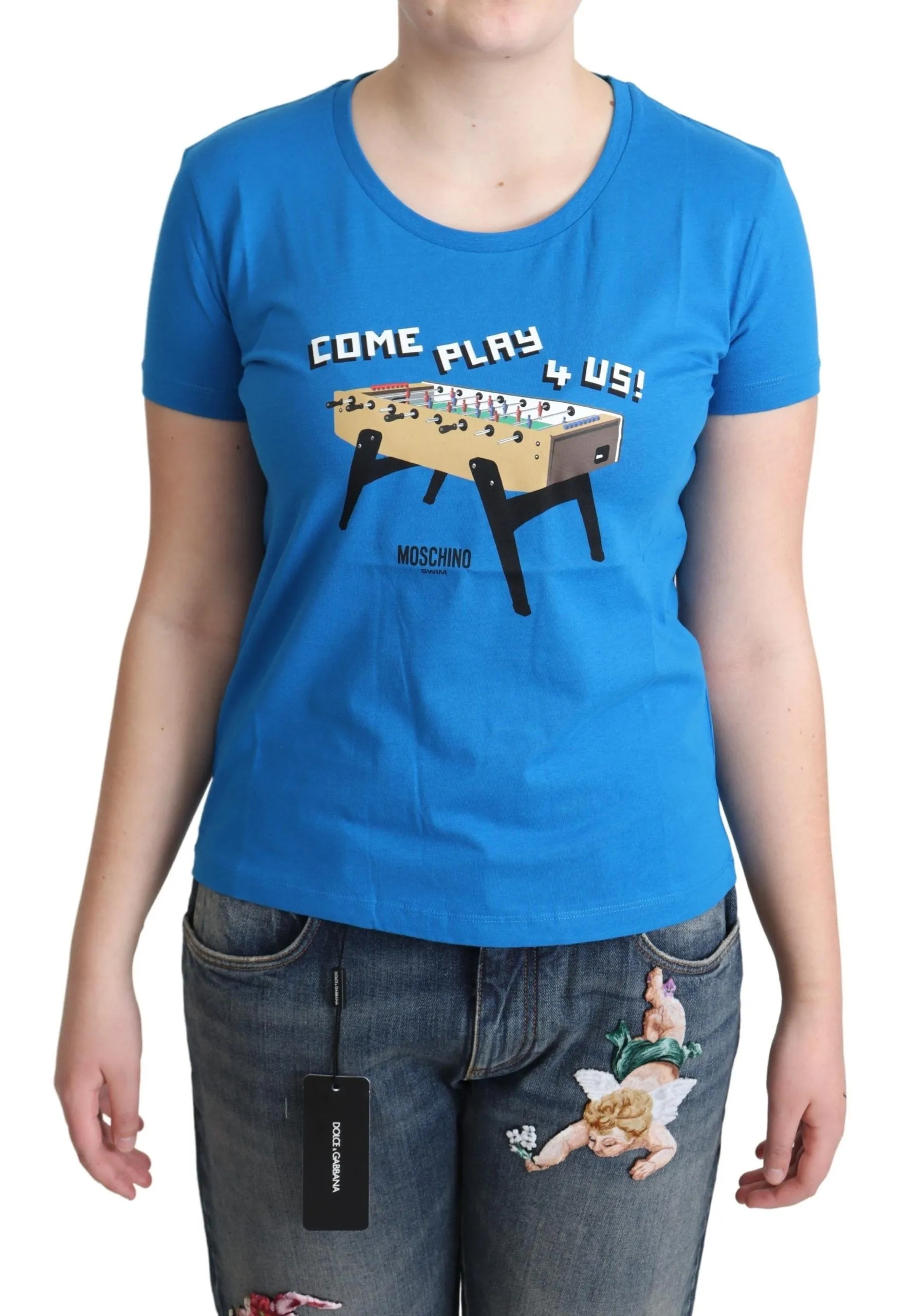 Moschino Women's Chic Moschino Cotton Tee with Unique Print