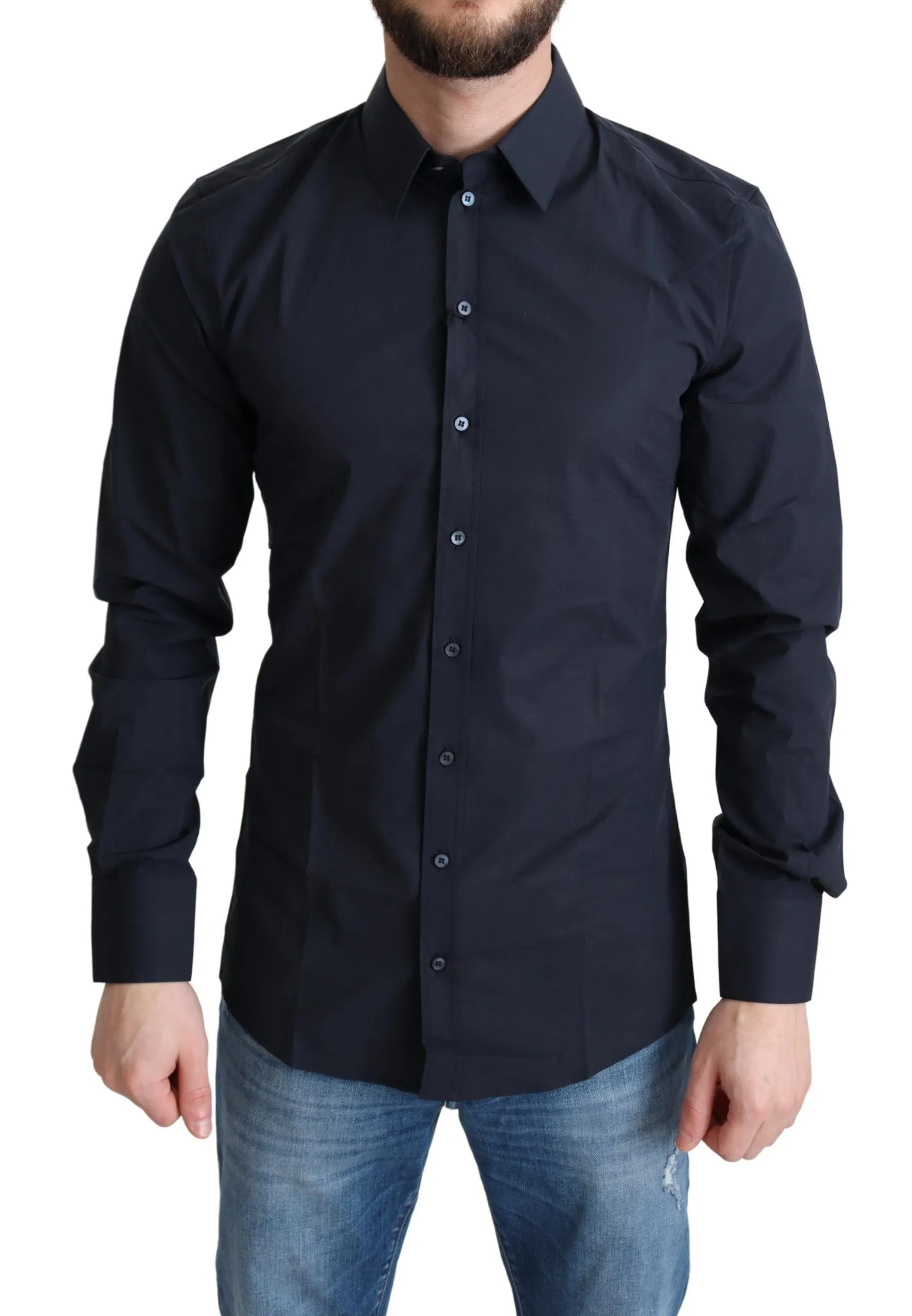 Dolce & Gabbana Men's Elegant Slim Fit Sicilia Dress Shirt