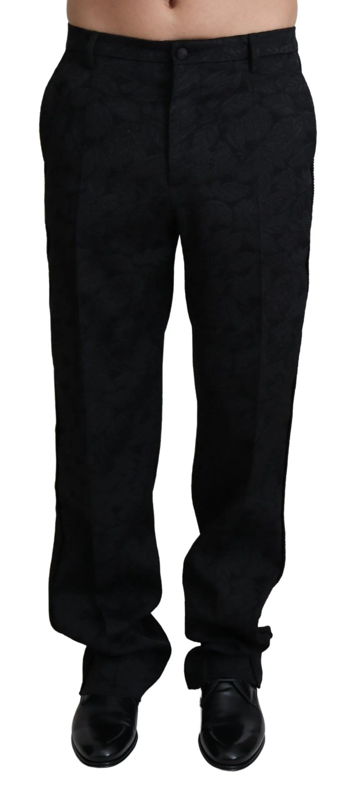 Dolce & Gabbana Men's Elegant Black Dress Pants for Sophisticated Style