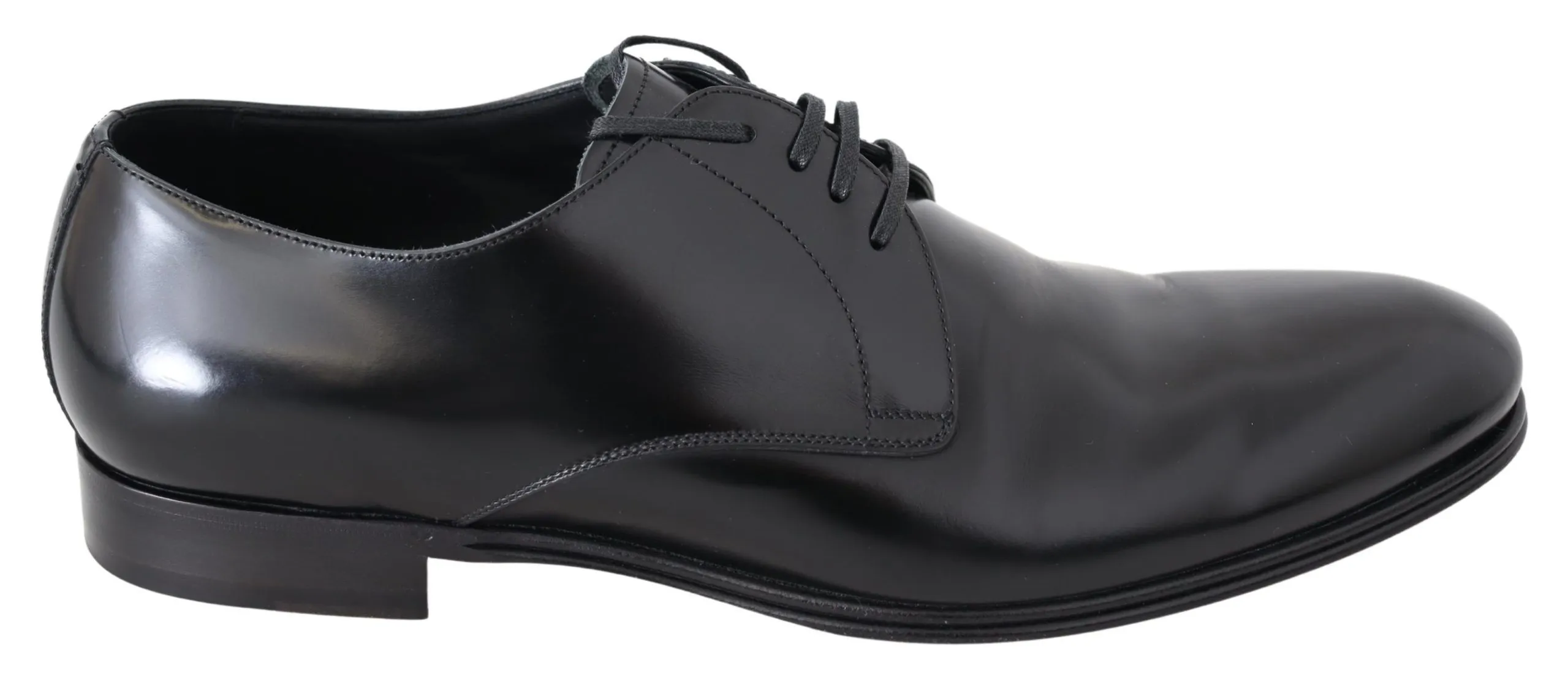 Dolce & Gabbana Men's Elegant Black Leather Derby Dress Shoes