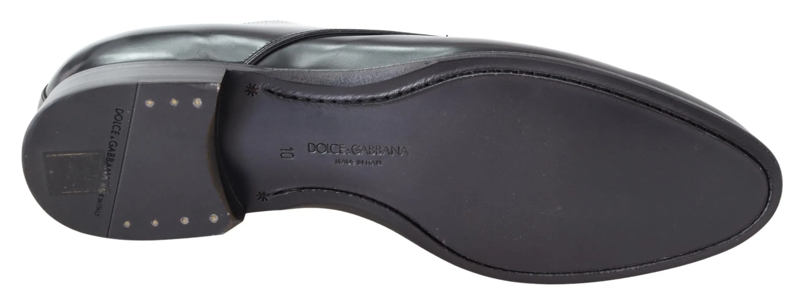 Dolce & Gabbana Men's Elegant Black Leather Derby Dress Shoes
