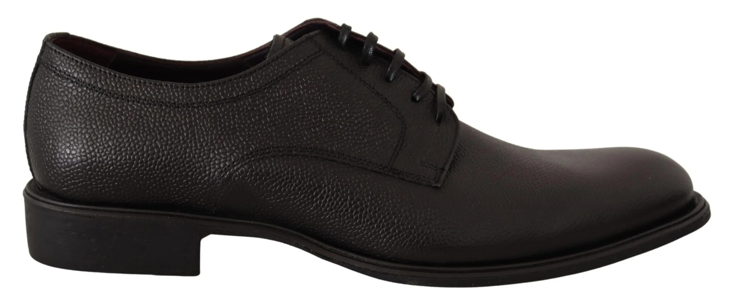 Dolce & Gabbana Men's Elegant Black Leather Derby Dress Shoes