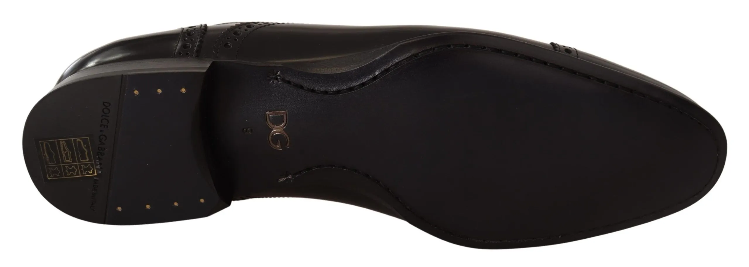Dolce & Gabbana Men's Elegant Black Leather Derby Oxford Shoes